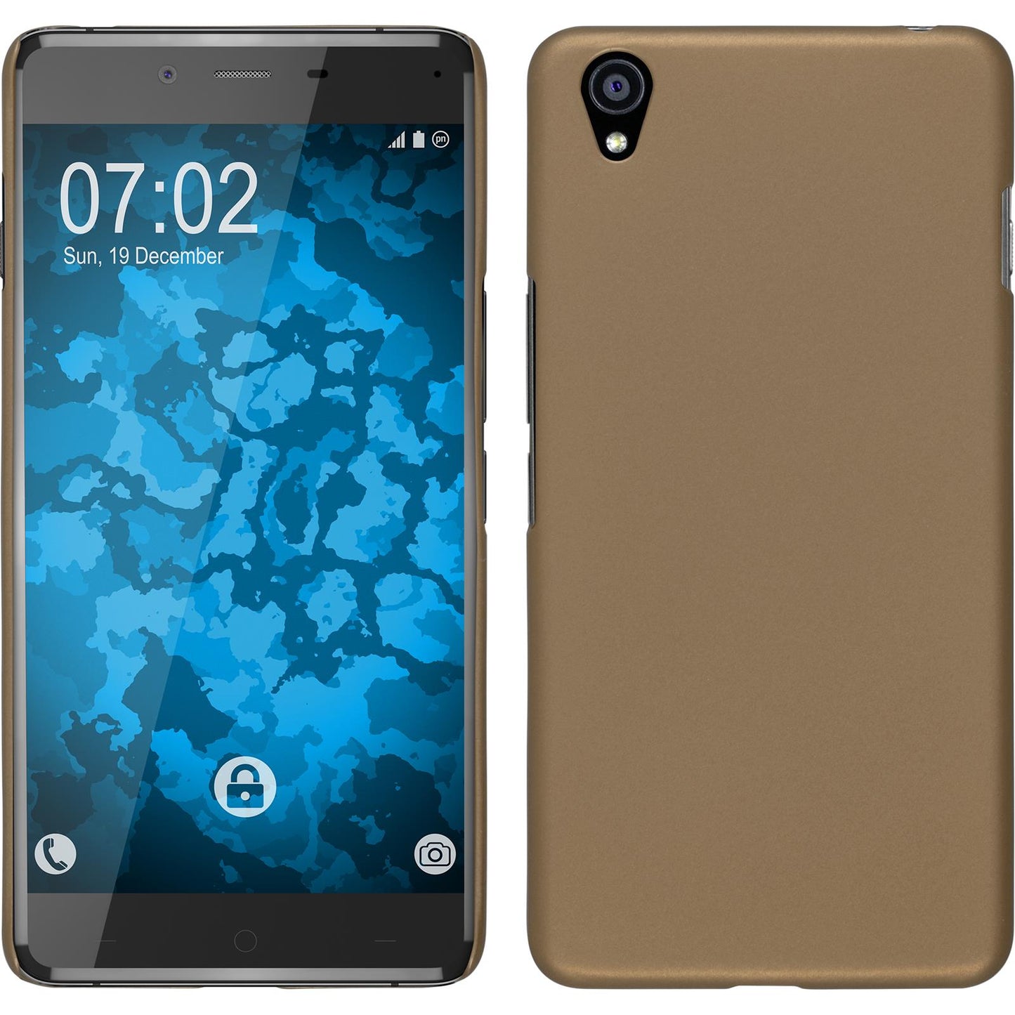 Hardcase für OnePlus X gummiert gold