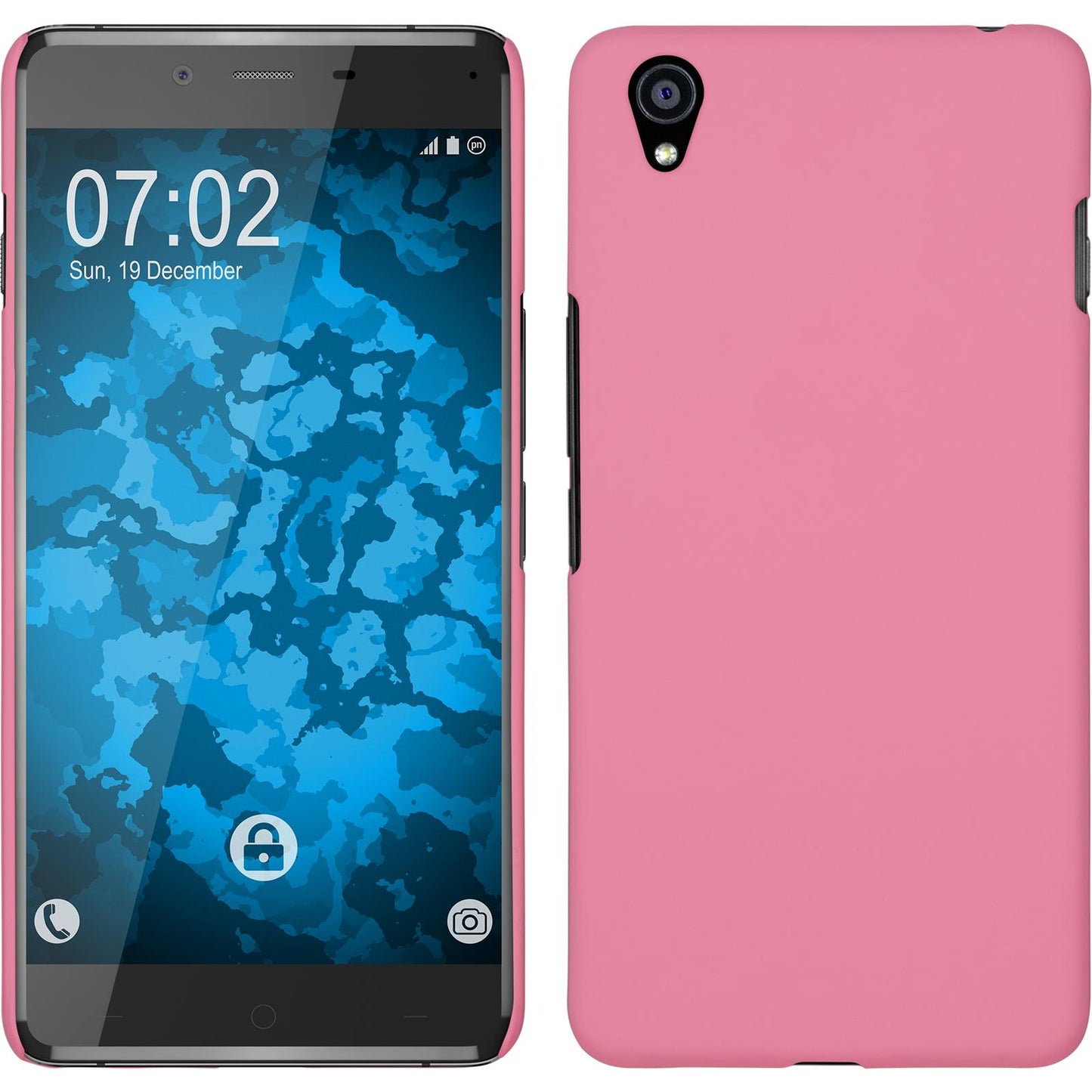 Hardcase für OnePlus X gummiert rosa