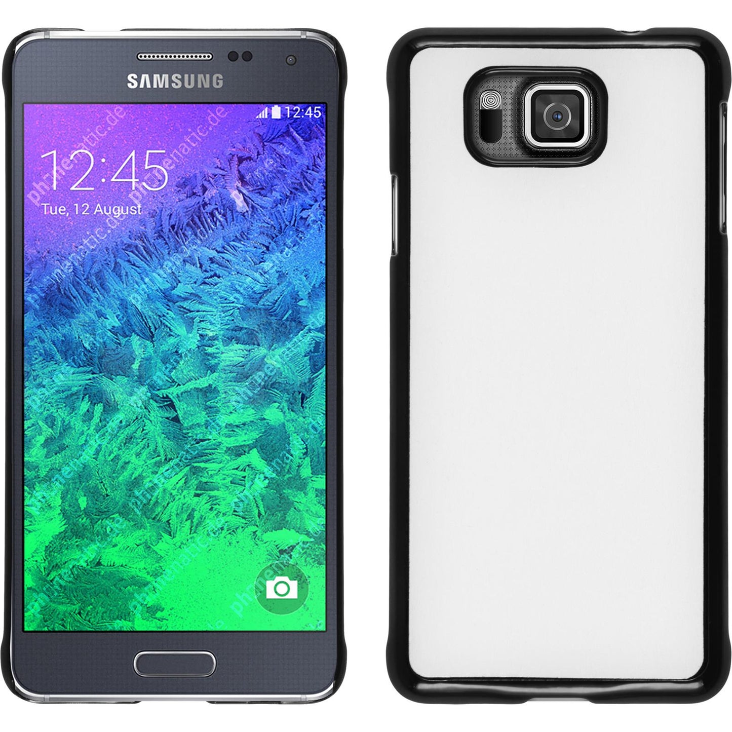 Hardcase für Samsung Galaxy Alpha Lederoptik weifl