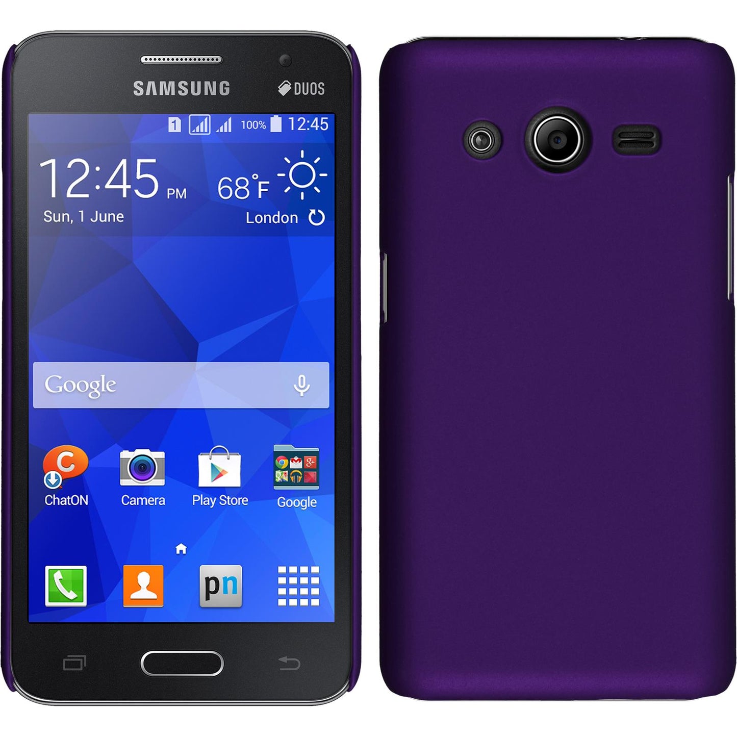 Hardcase für Samsung Galaxy Core 2 gummiert lila