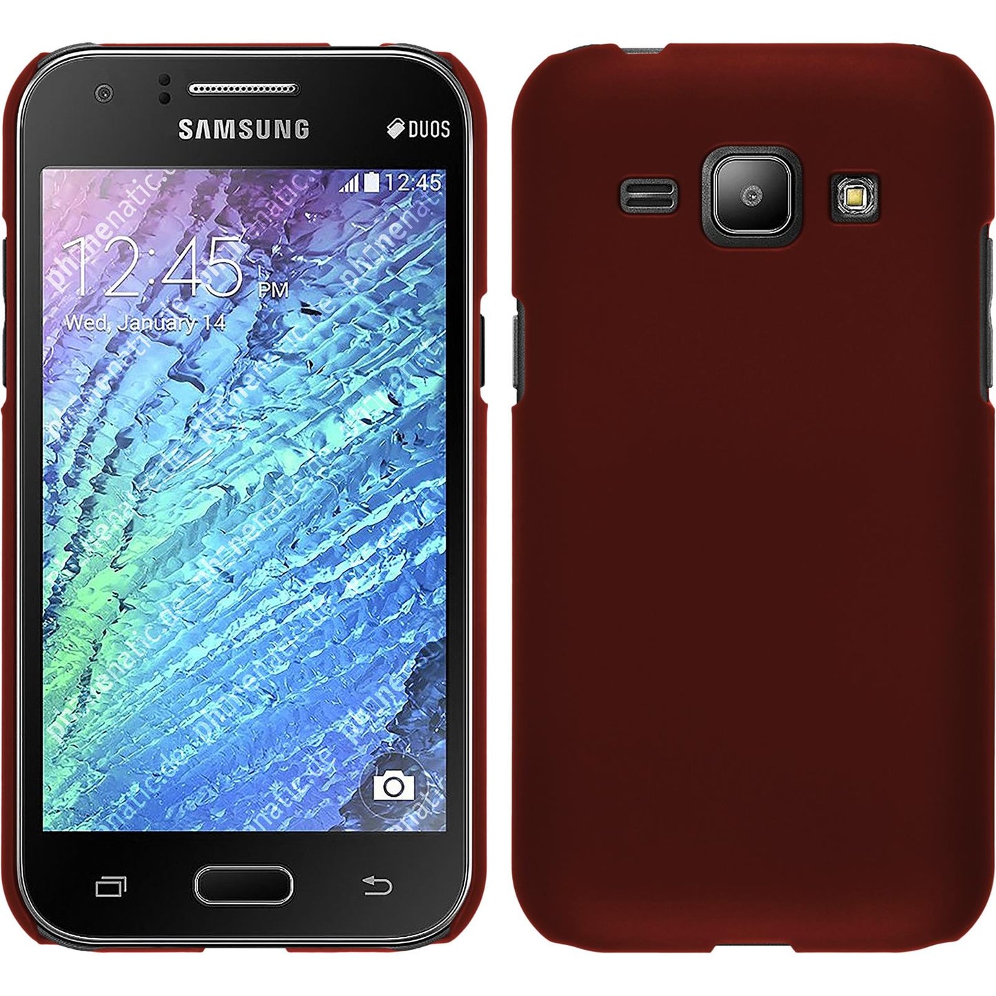 Hardcase für Samsung Galaxy J1 (2015 - J100) gummiert rot