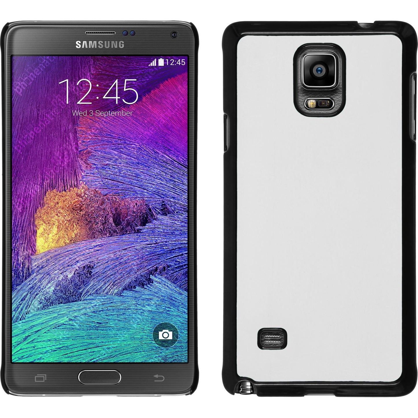 Hardcase für Samsung Galaxy Note 4 Lederoptik weifl