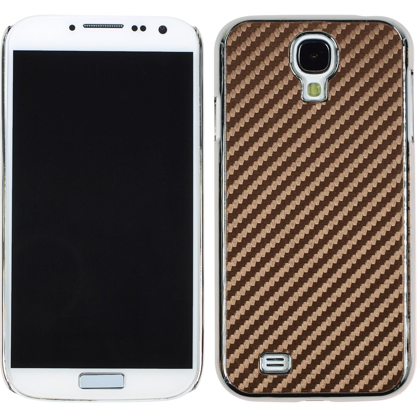 Hardcase für Samsung Galaxy S4 Carbonoptik braun