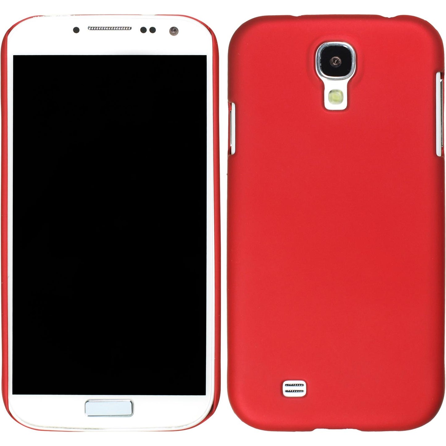 Hardcase für Samsung Galaxy S4 gummiert rot