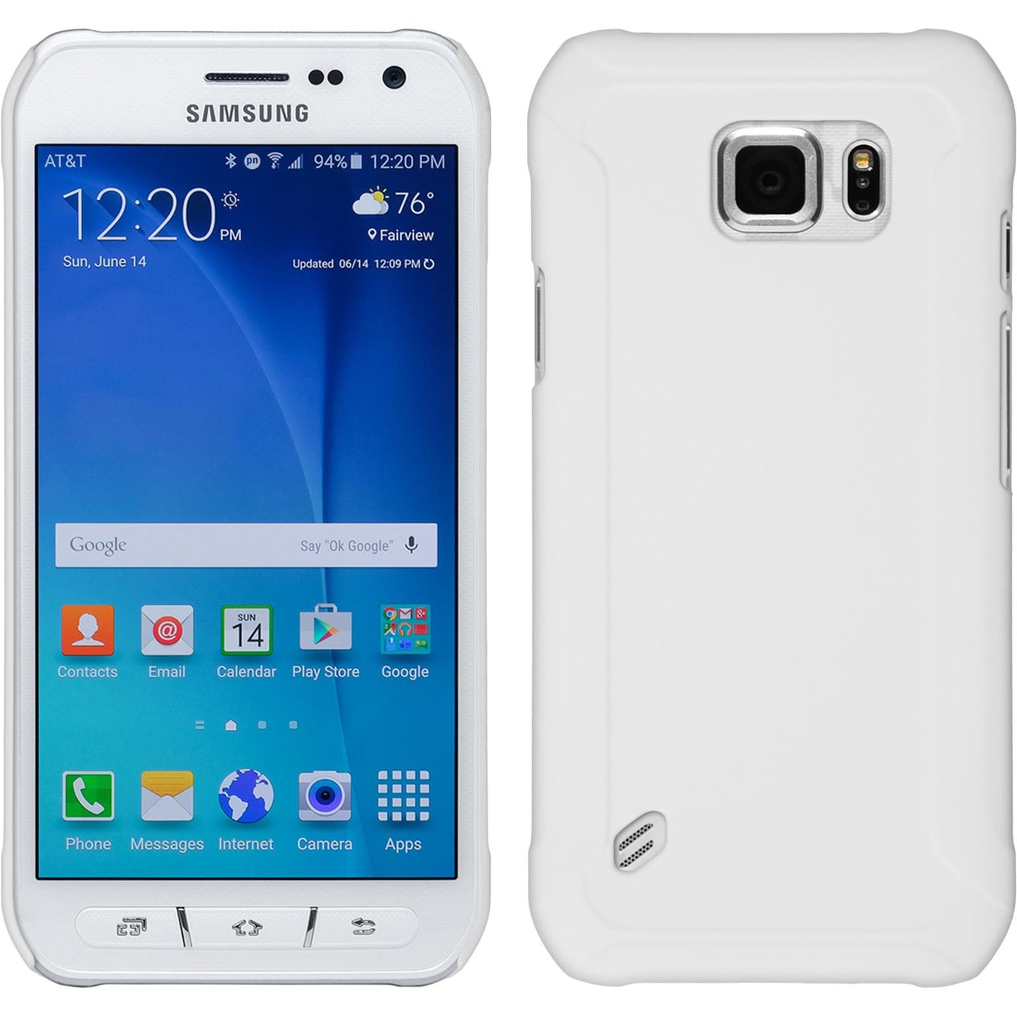 Hardcase für Samsung Galaxy S6 Active gummiert weifl
