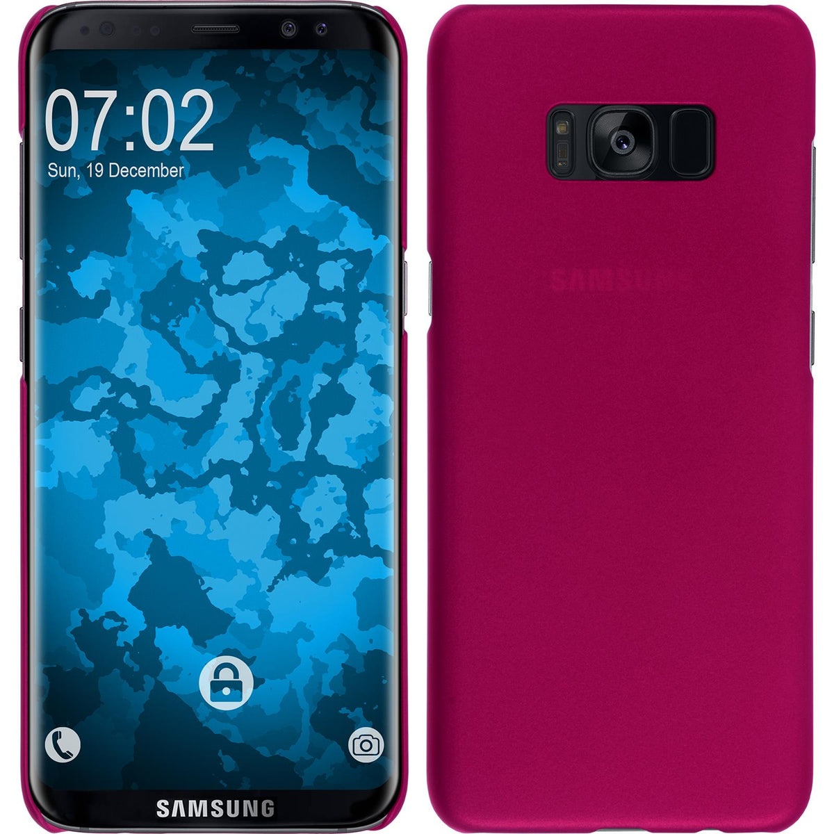 Hardcase für Samsung Galaxy S8 gummiert pink