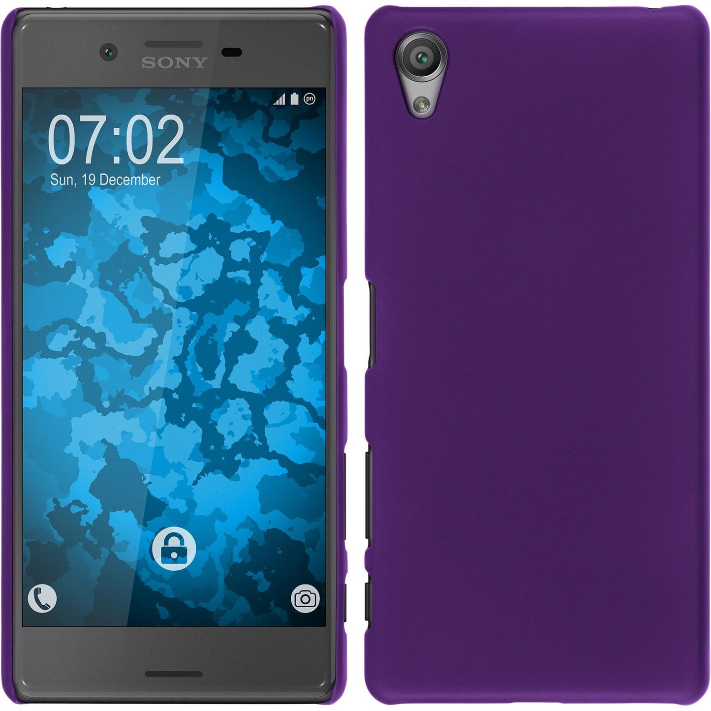 Hardcase für Sony Xperia X gummiert lila