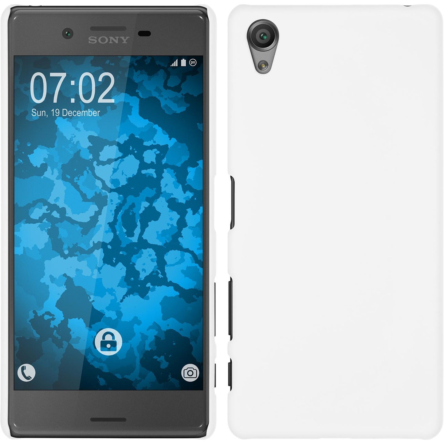 Hardcase für Sony Xperia X gummiert weifl