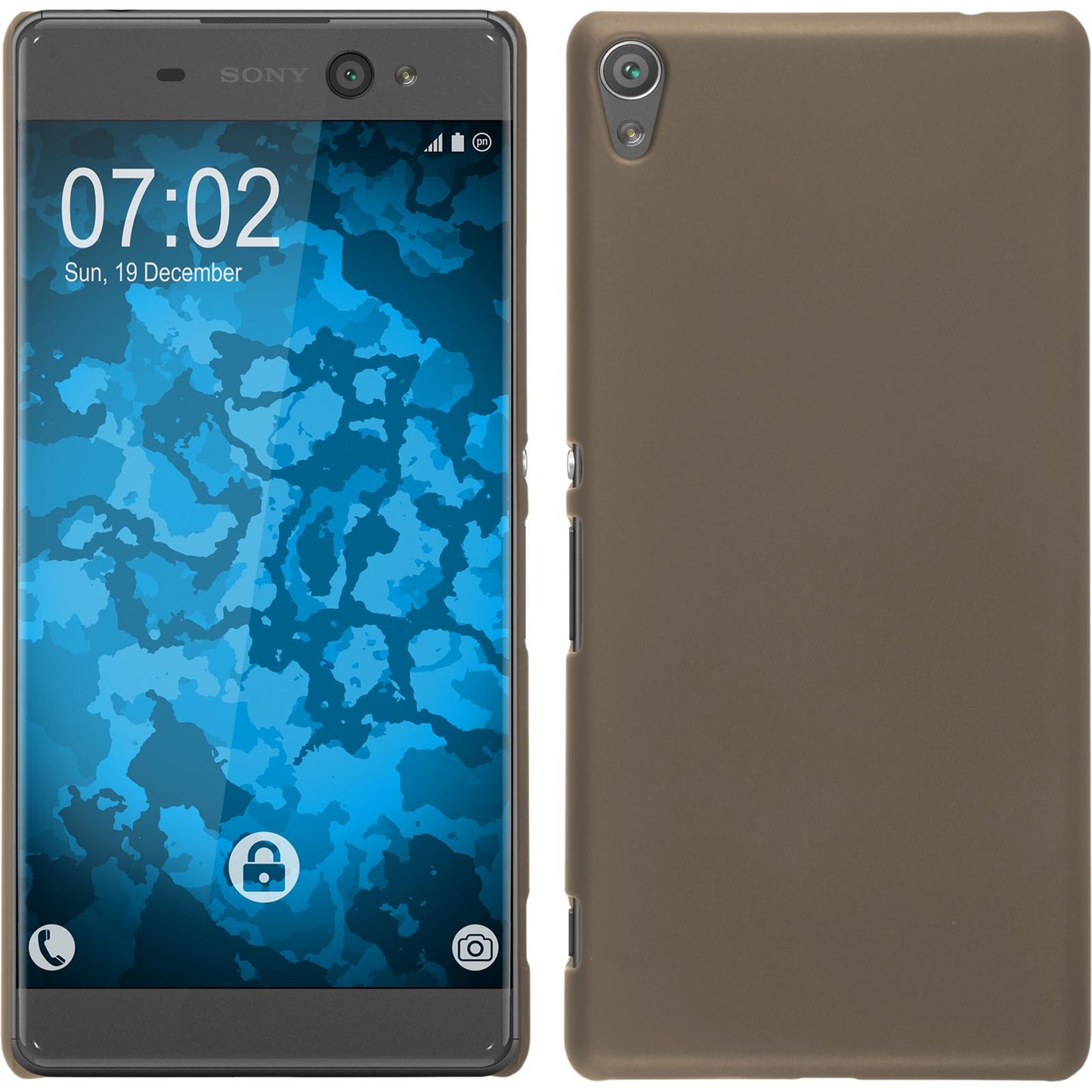 Hardcase für Sony Xperia XA Ultra gummiert gold