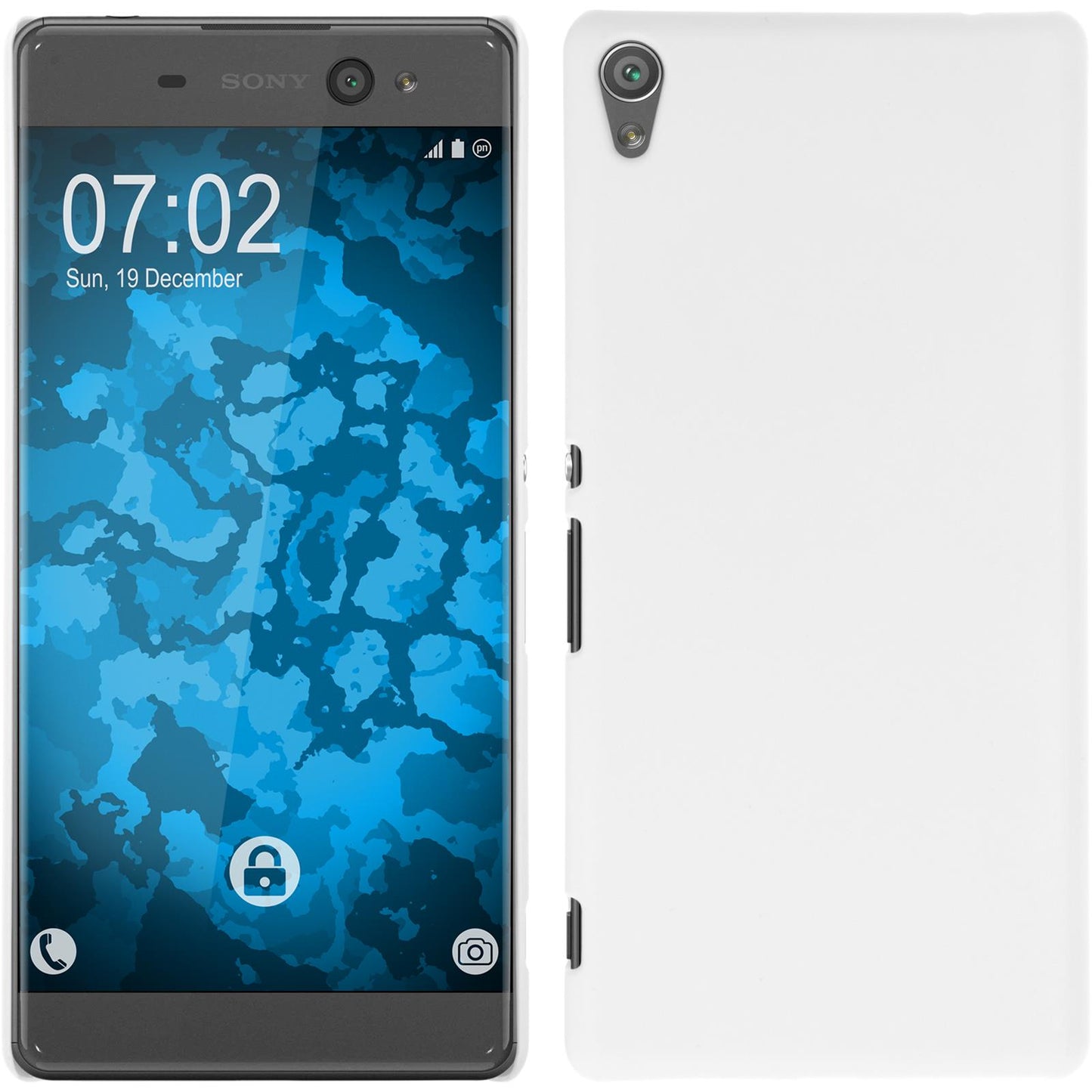 Hardcase für Sony Xperia XA Ultra gummiert weifl