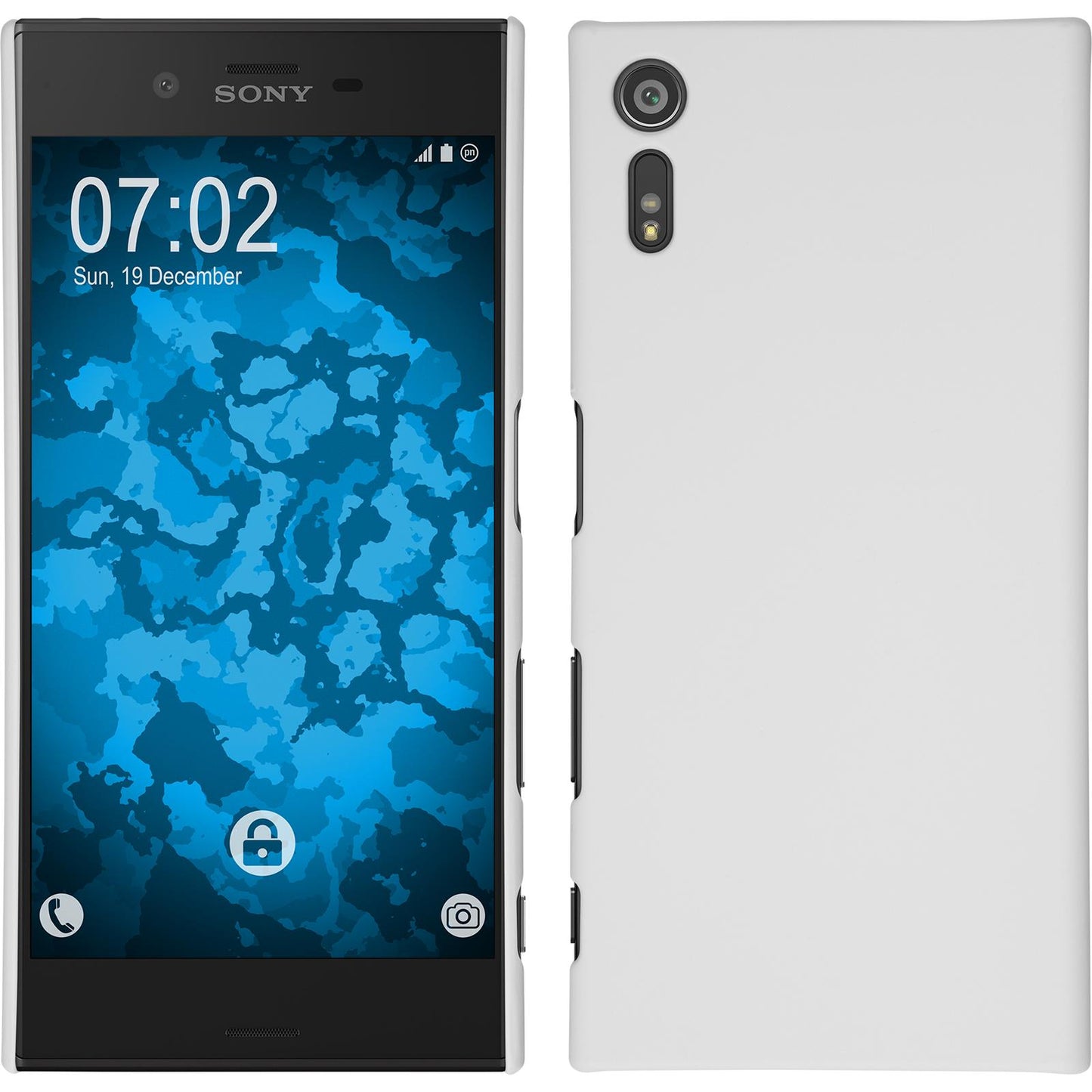 Hardcase für Sony Xperia XZ gummiert weifl