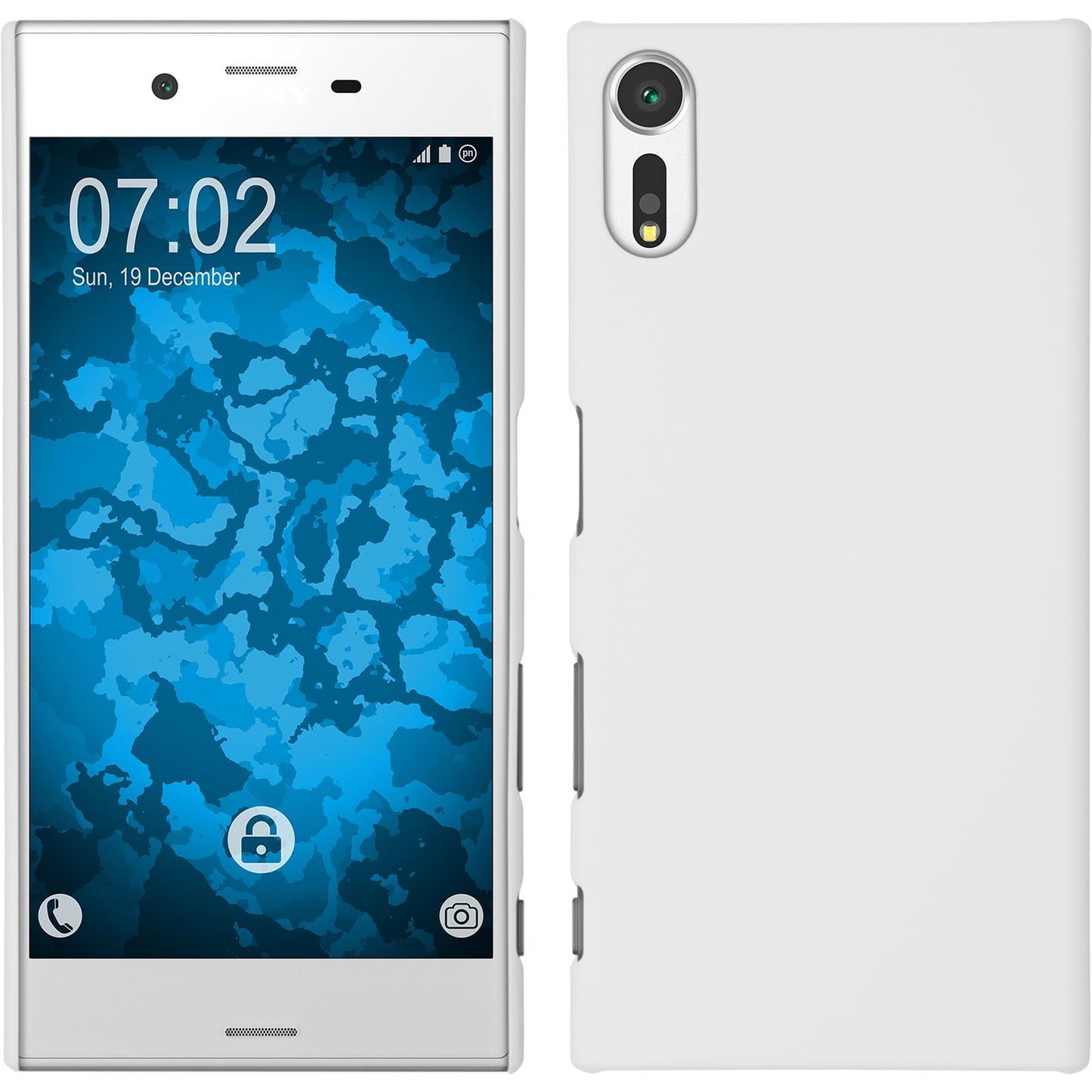 Hardcase für Sony Xperia XZs gummiert weifl