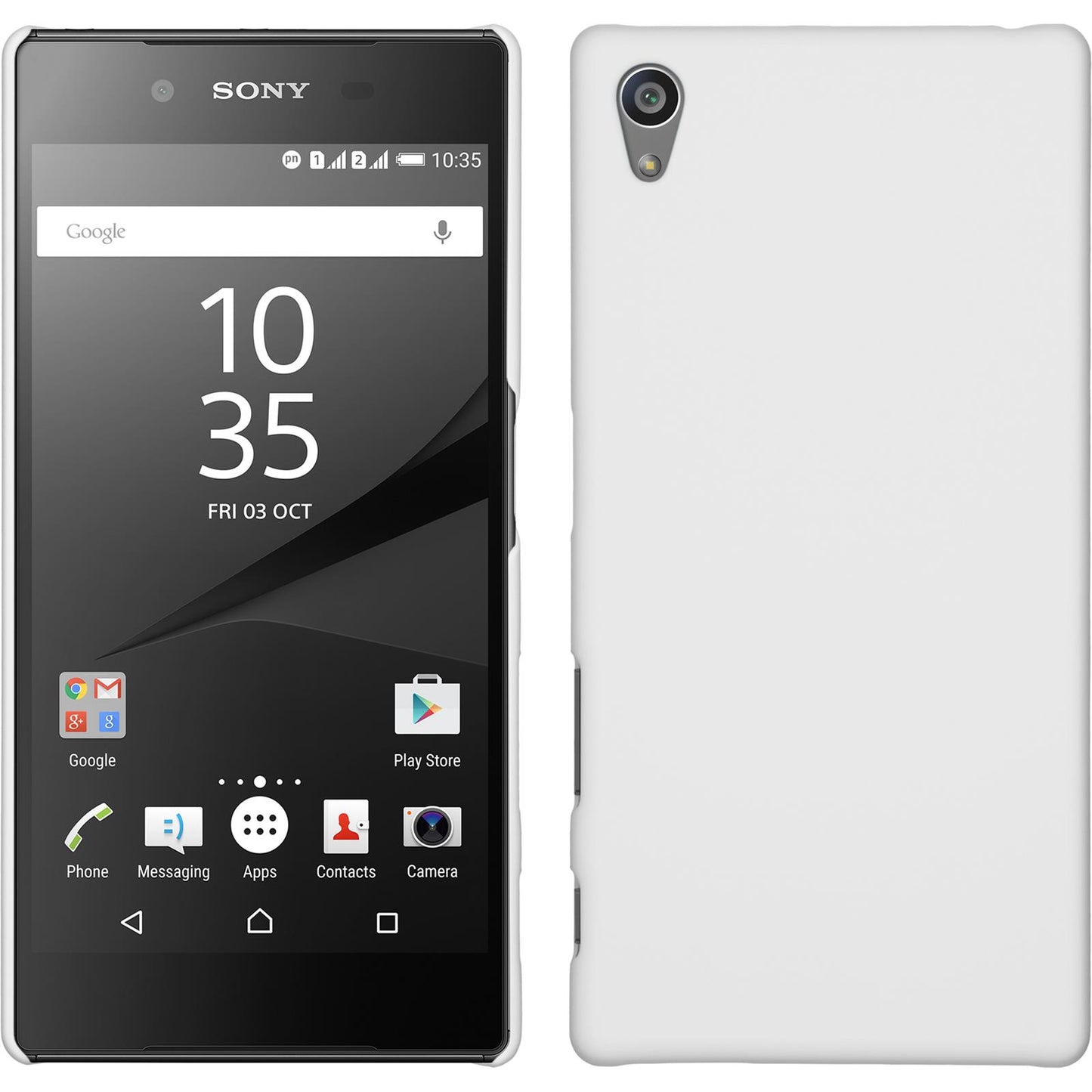 Hardcase für Sony Xperia Z5 gummiert weifl