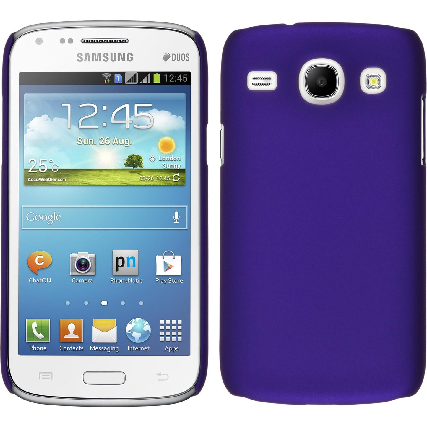 Hardcase für Samsung Galaxy Core gummiert lila