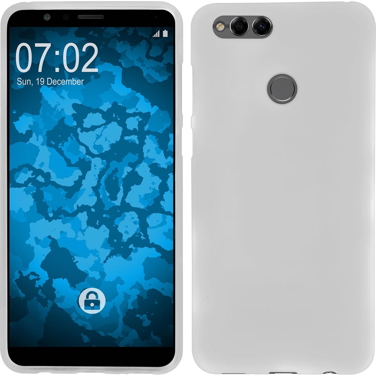 PhoneNatic Case kompatibel mit Huawei Honor 7x - weifl Silikon Hülle matt Cover