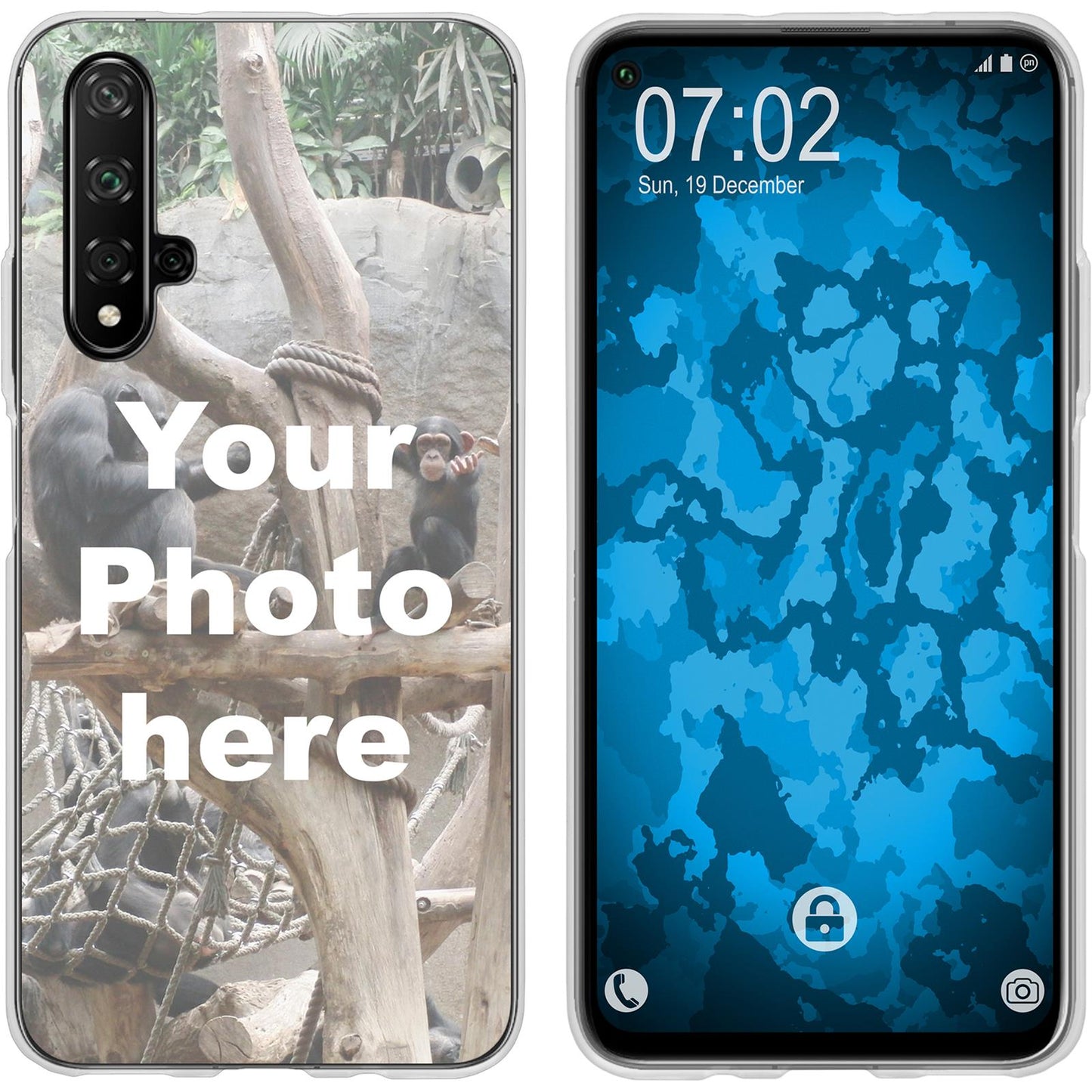 Honor 20 Personalisierte Handyhülle clear zum selbst gesta