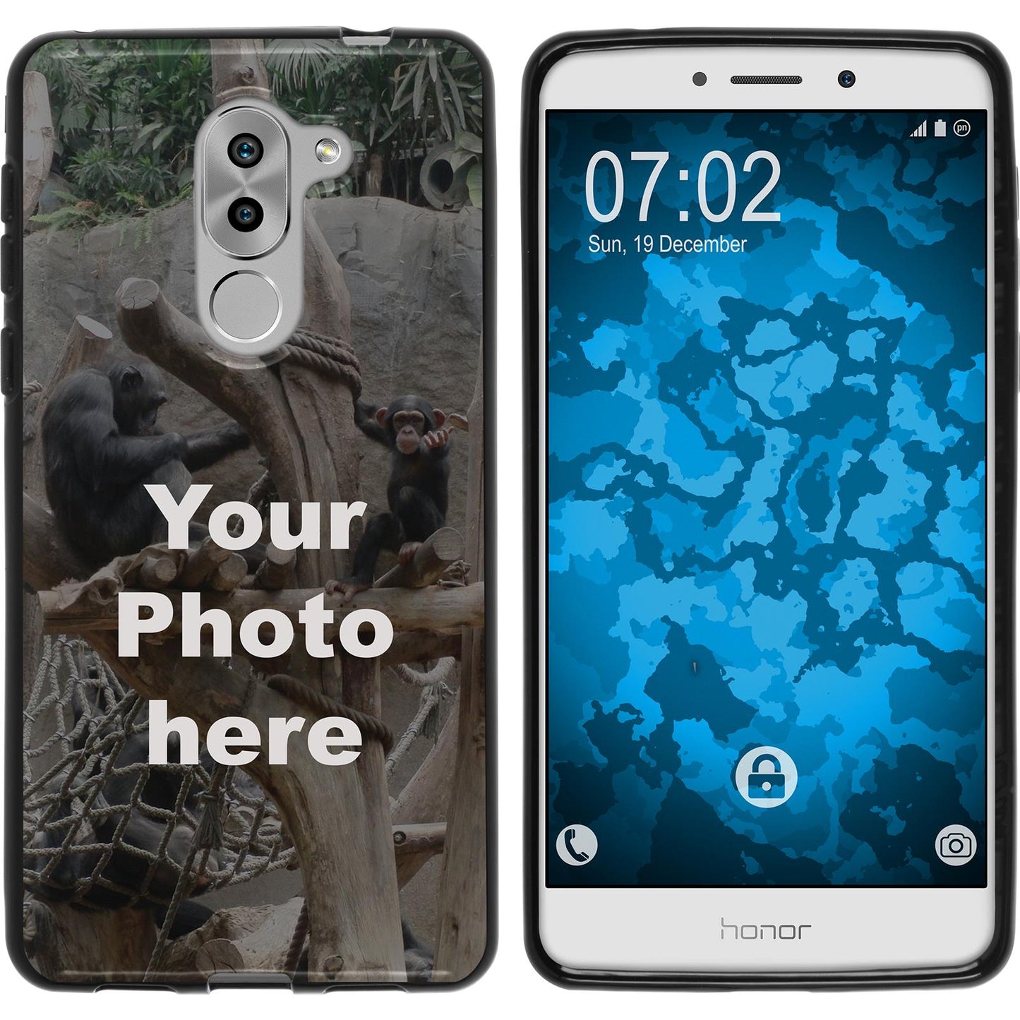 Honor 6x Personalisierte Handyhülle schwarz zum selbst ges