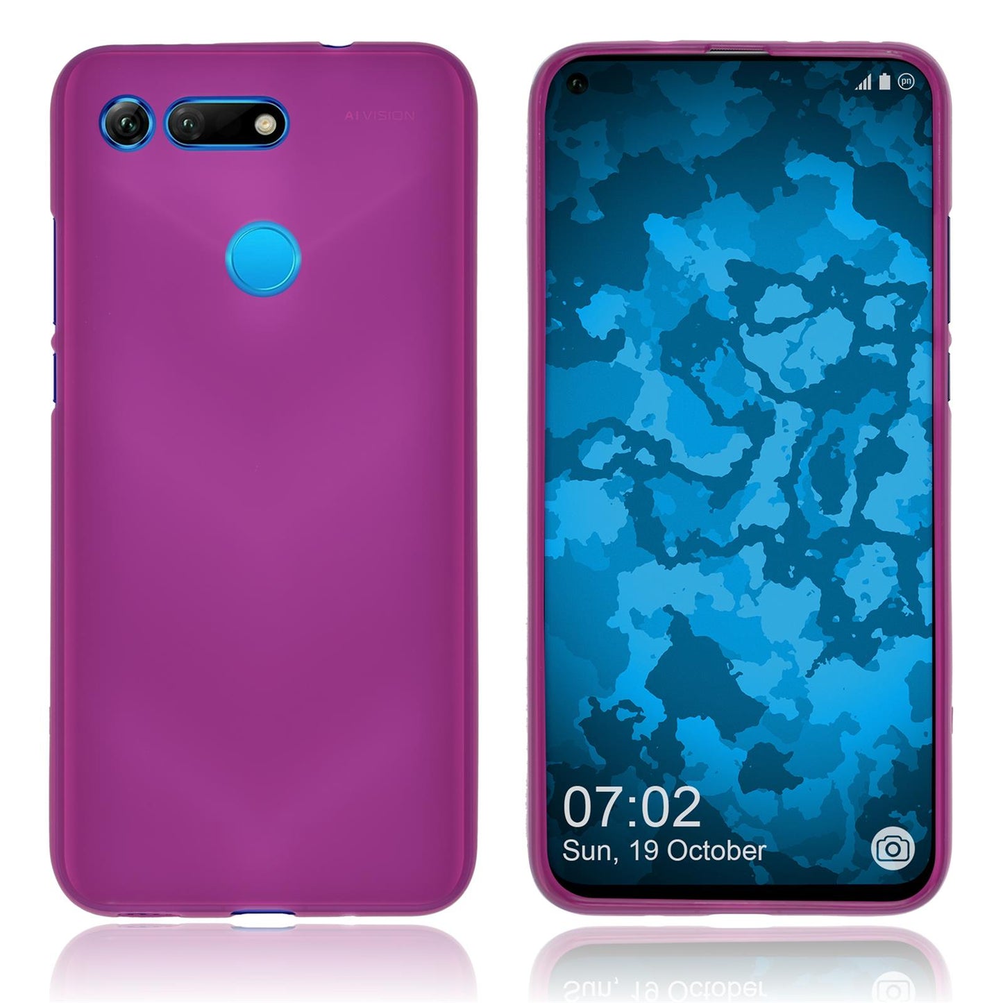 PhoneNatic Case kompatibel mit Huawei Honor View 20 - pink Silikon Hülle matt Cover