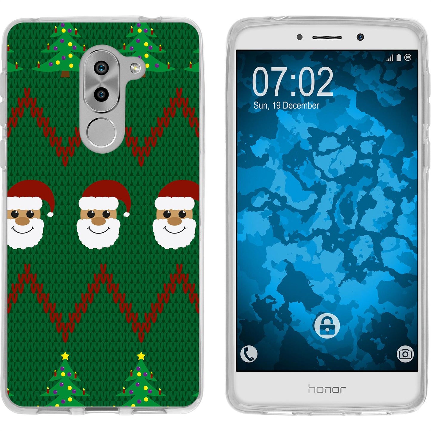 Honor 6x Silikon-Hülle X Mas Weihnachten X-Mas Sweater M7 Ca