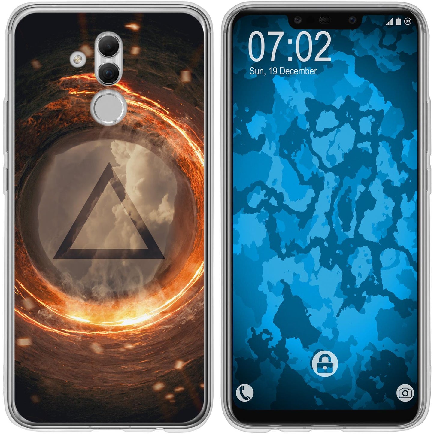 Mate 20 Lite Silikon-Hülle Element Feuer M3 Case