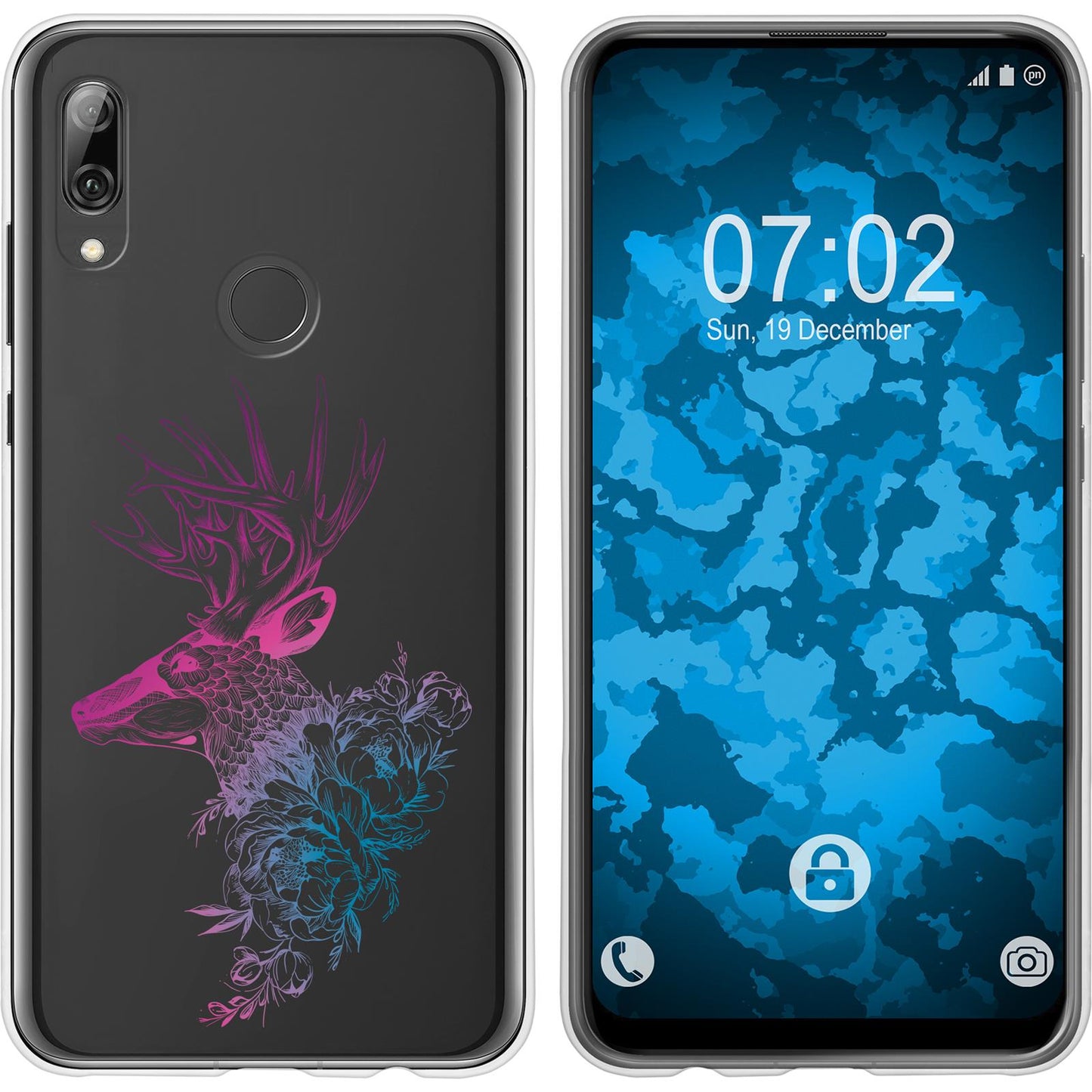 P Smart Z Silikon-Hülle Floral Hirsch M7-6 Case