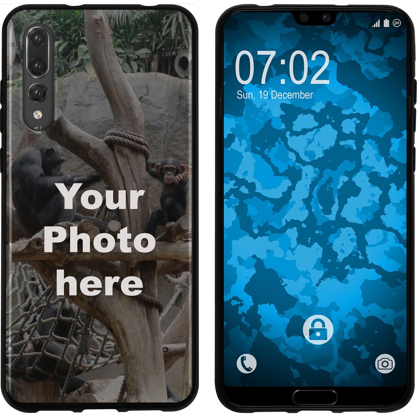 P20 Pro Personalisierte Handyhülle schwarz zum selbst gest