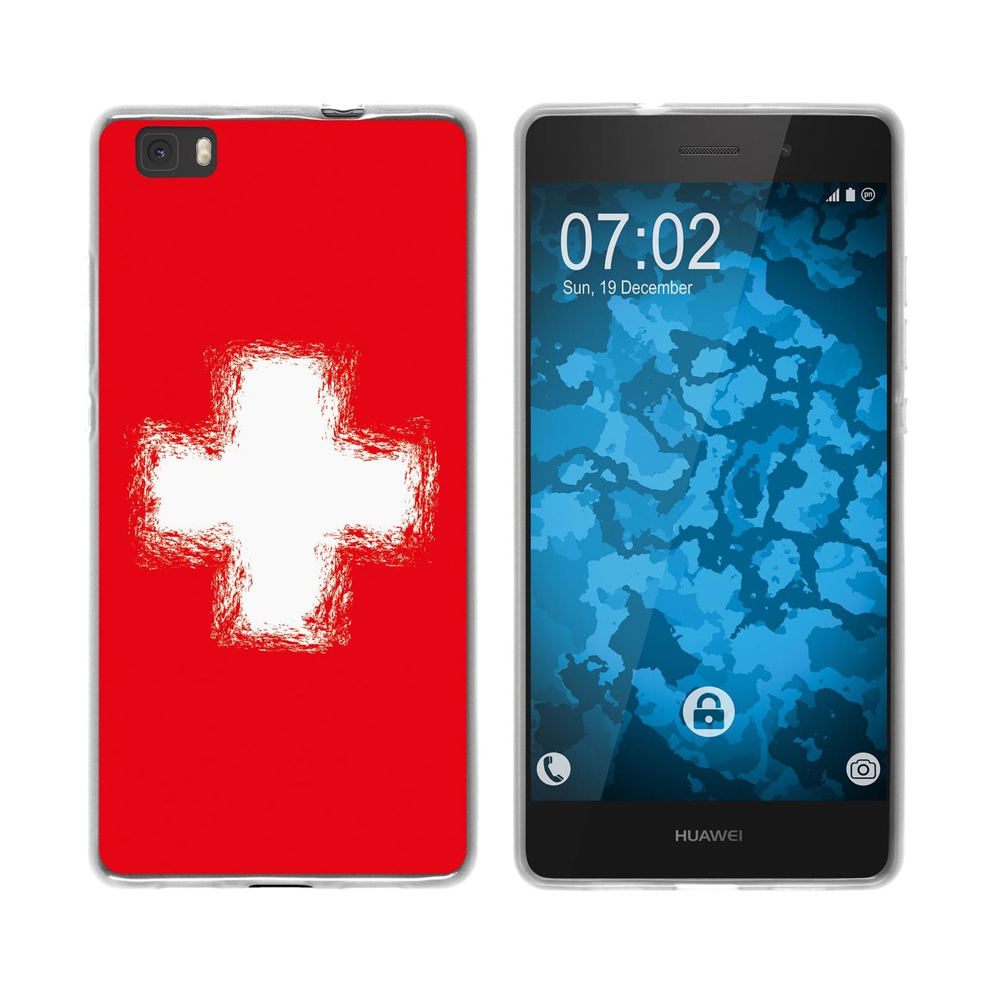 P8 Lite 2015 (1.Gen.) Silikon-Hülle WM Schweiz M10 Case