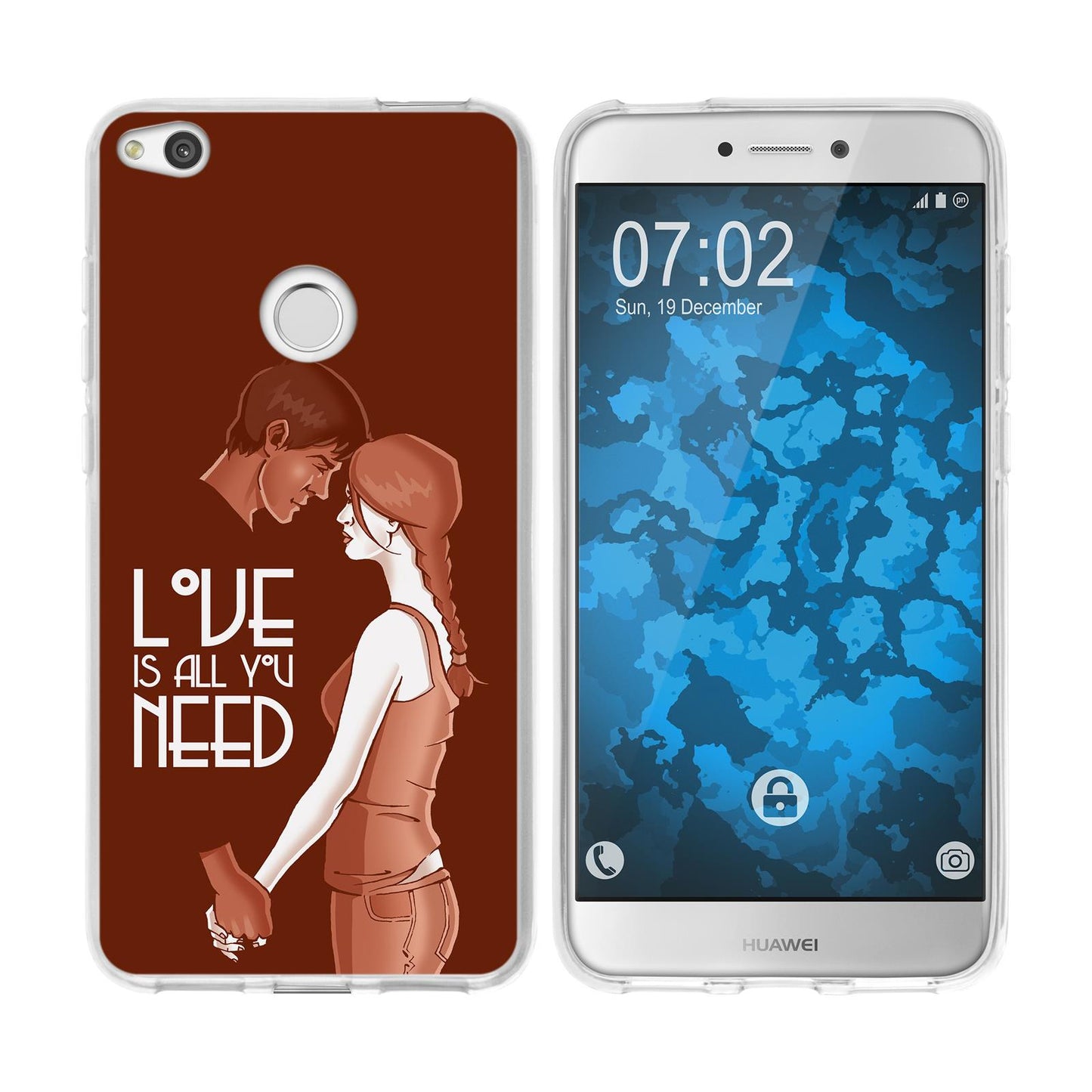 P8 Lite 2017 Silikon-Hülle in Love M3 Case