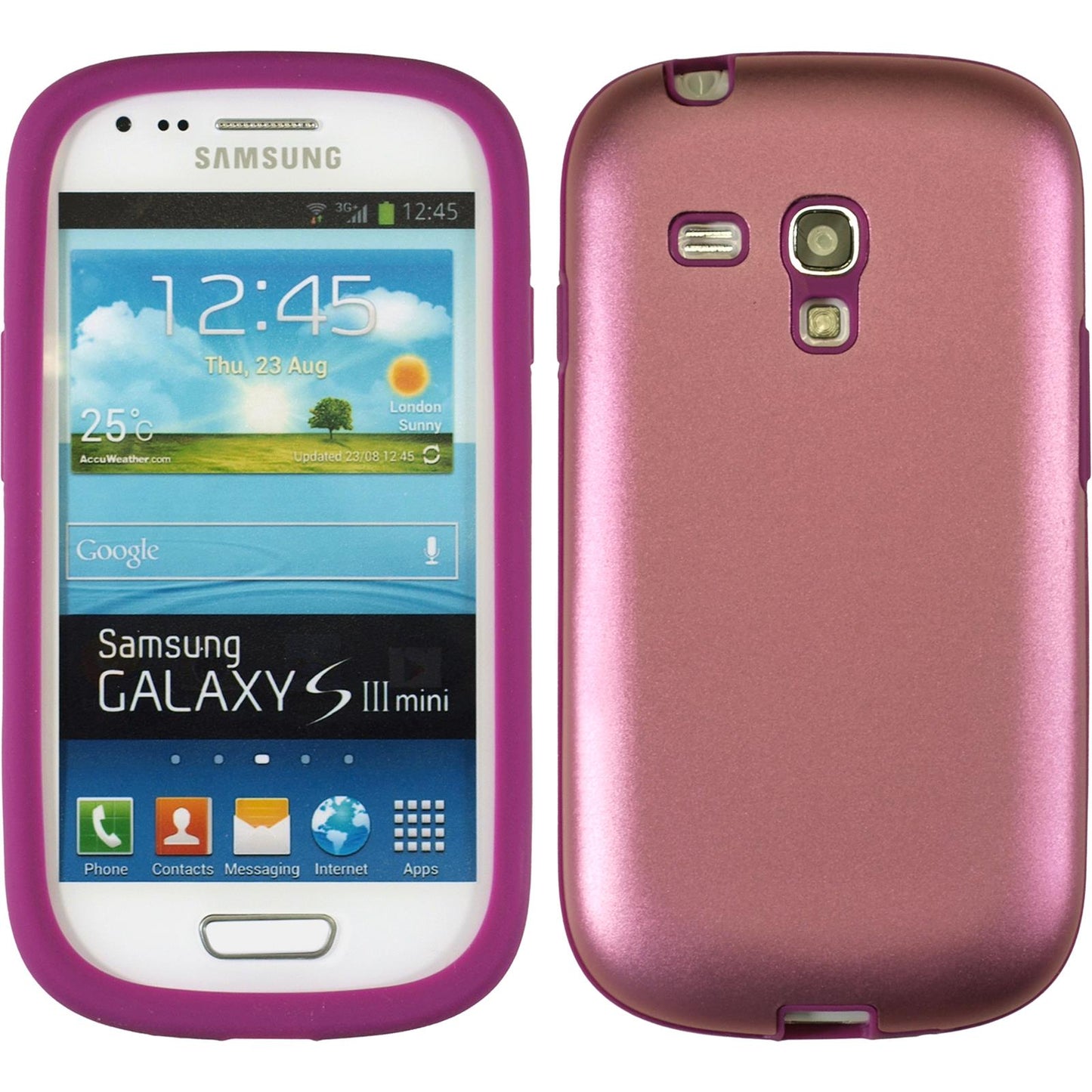 Hybridhülle für Samsung Galaxy S3 Mini rosa