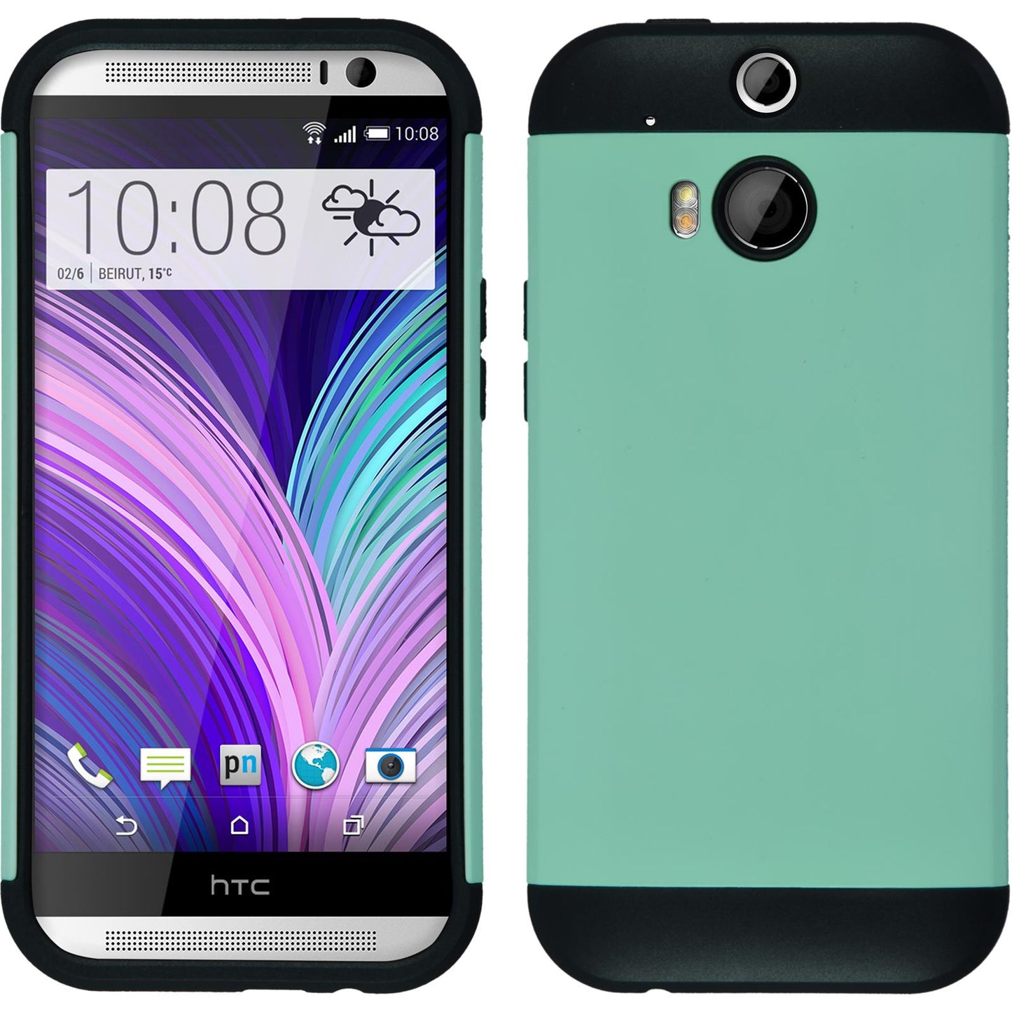 Hybridhülle für HTC One M8 türkis