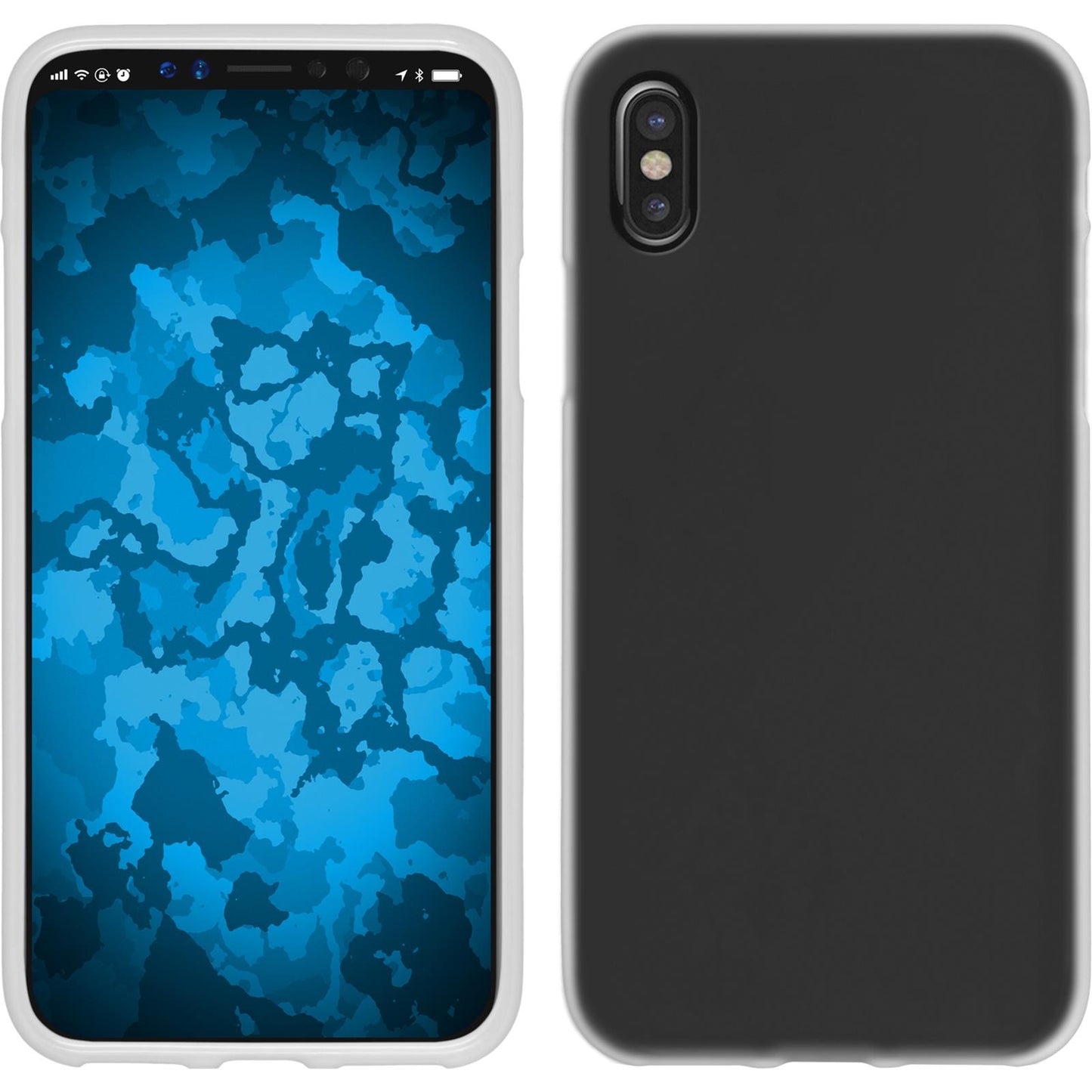 PhoneNatic Case kompatibel mit Apple iPhone X / XS - weifl Silikon Hülle matt Cover