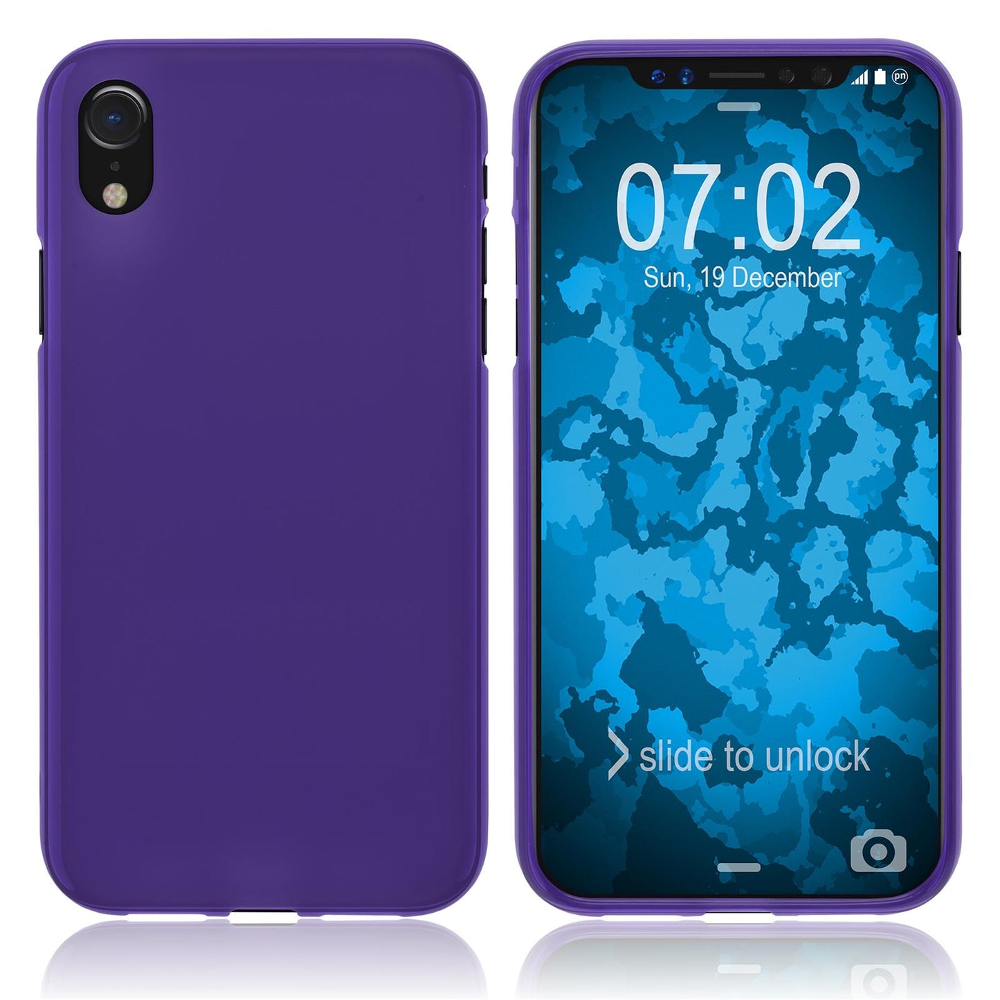 PhoneNatic Case kompatibel mit Apple iPhone Xr - lila Silikon Hülle matt Cover