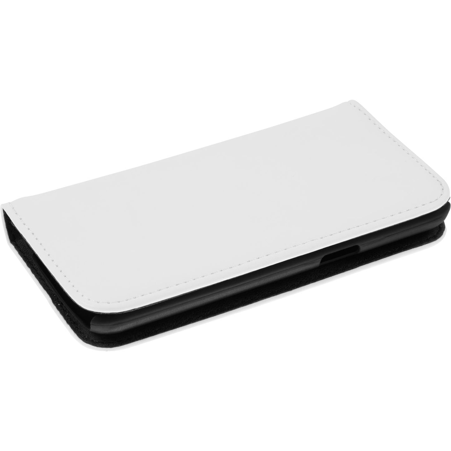 Kunst-Lederhülle für LG K4 2016 Book-Case weifl + 2 Schutzfol