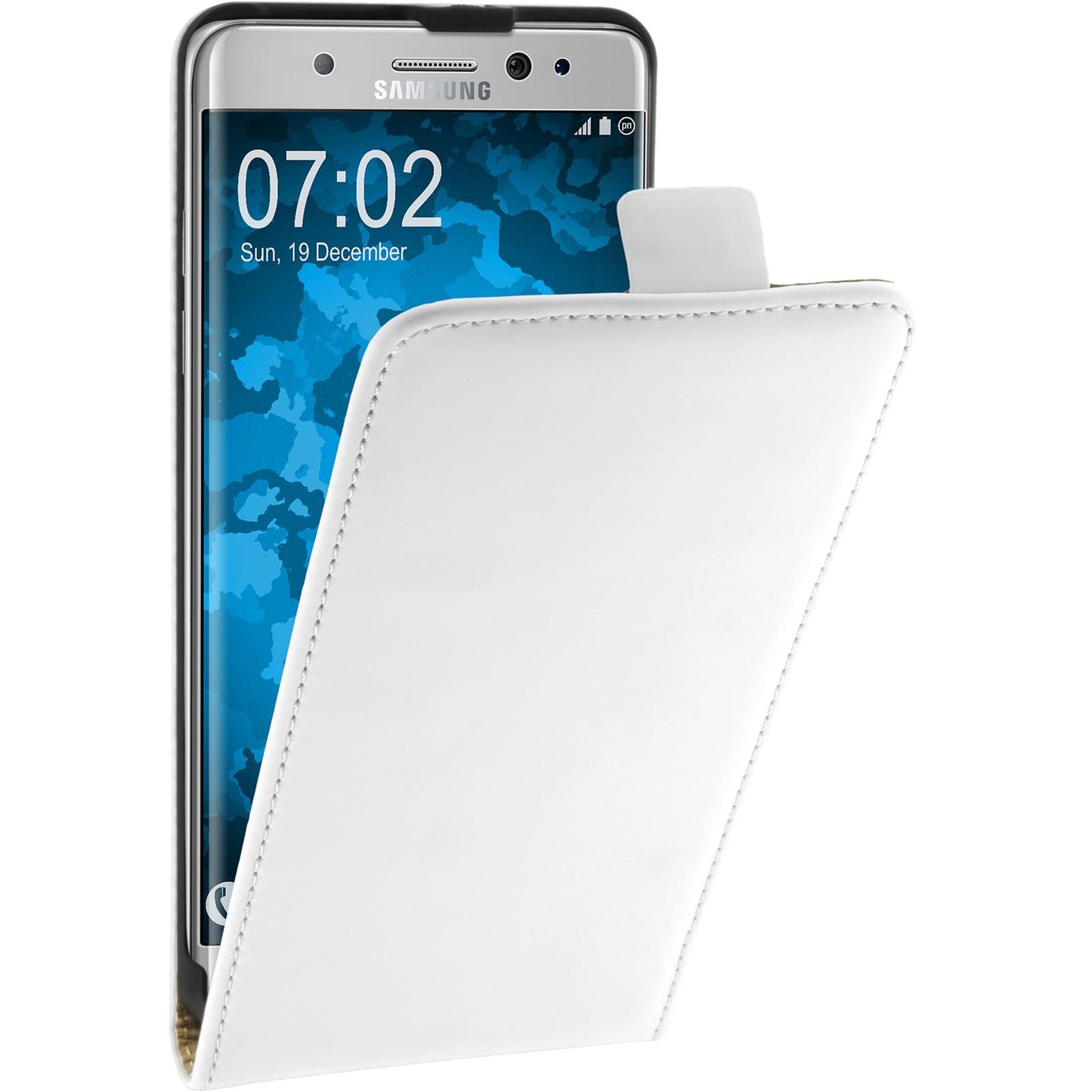 Kunst-Lederhülle für Samsung Galaxy Note FE Flip-Case weifl C