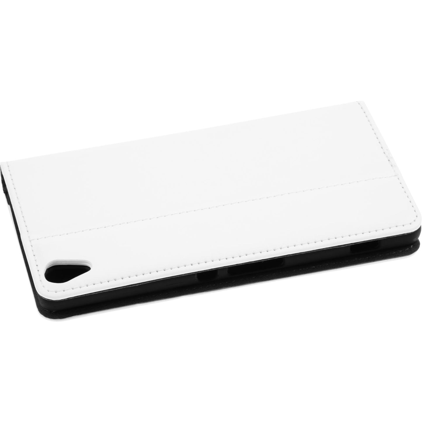 Kunst-Lederhülle für Sony Xperia XA Book-Case weifl + 2 Schut