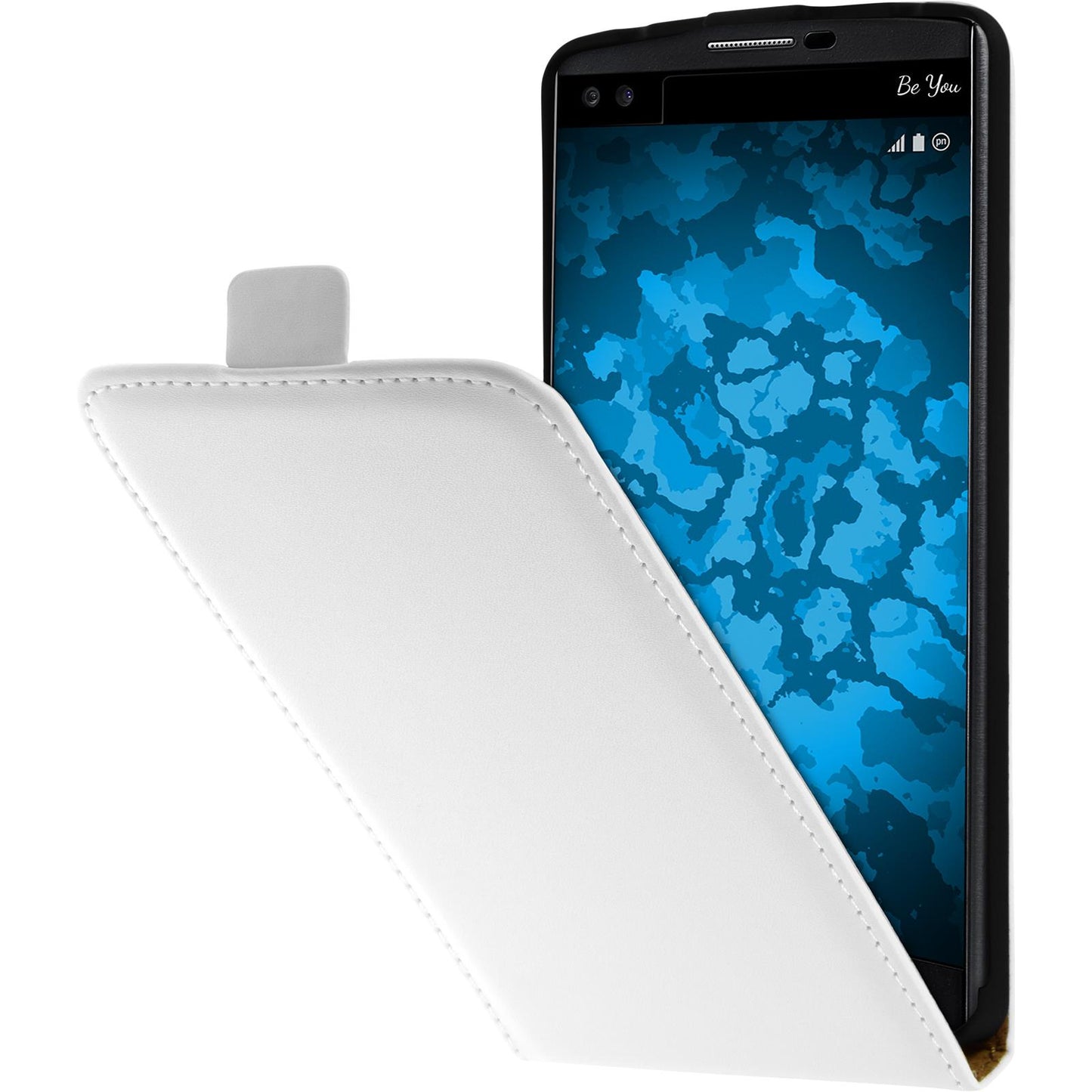 Kunst-Lederhülle für LG V10 Flip-Case weifl Cover
