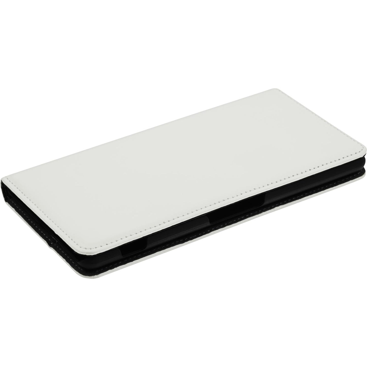 Kunst-Lederhülle für Sony Xperia C5 Ultra Book-Case weifl + 2