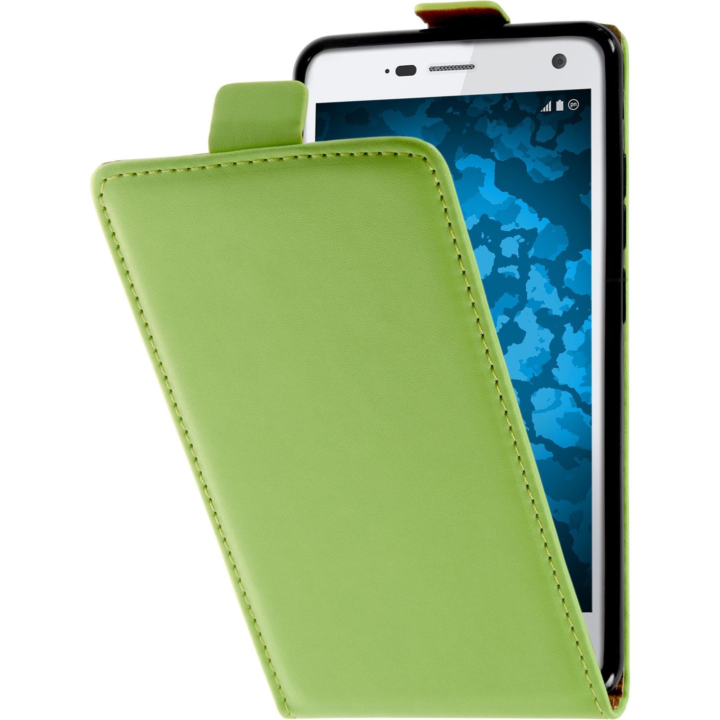 Kunst-Lederhülle für ZTE Blade L3 Flip-Case grün Cover