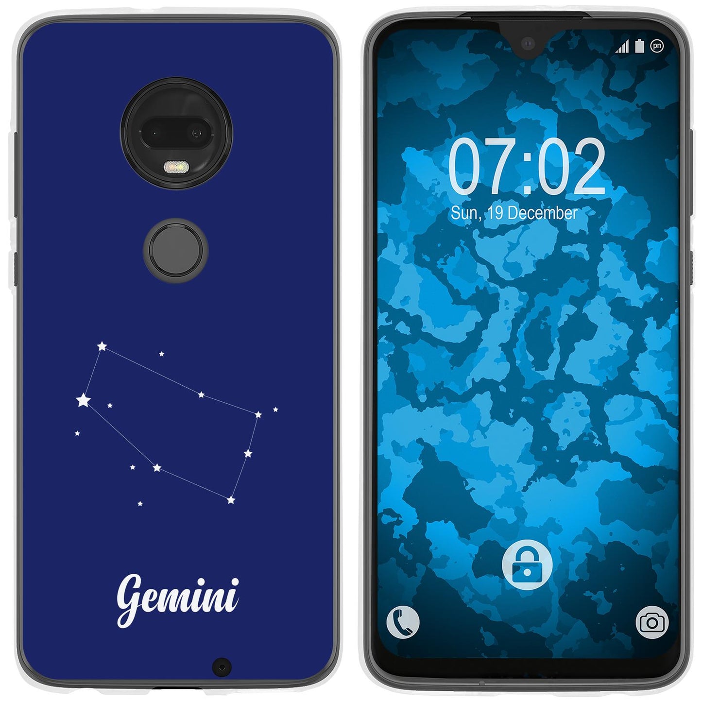 Moto G7 Plus Silikon-Hülle SternzeichenGemini M12 Case