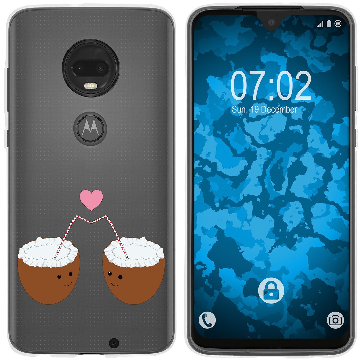 Moto G7 Silikon-Hülle Sommer Coconuts M3 Case