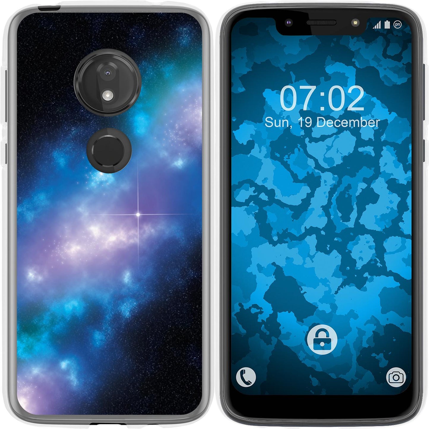 Moto G7 Play Silikon-Hülle Space Blue Belt M4 Case