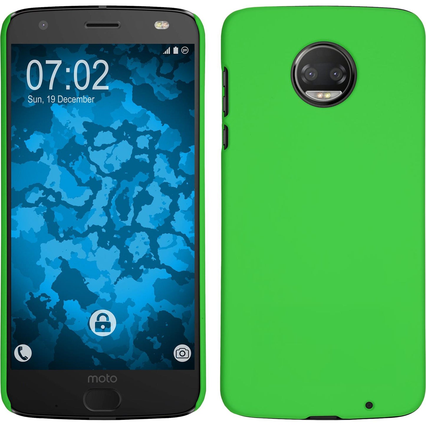 Hardcase für Lenovo Moto Z2 Force gummiert grün