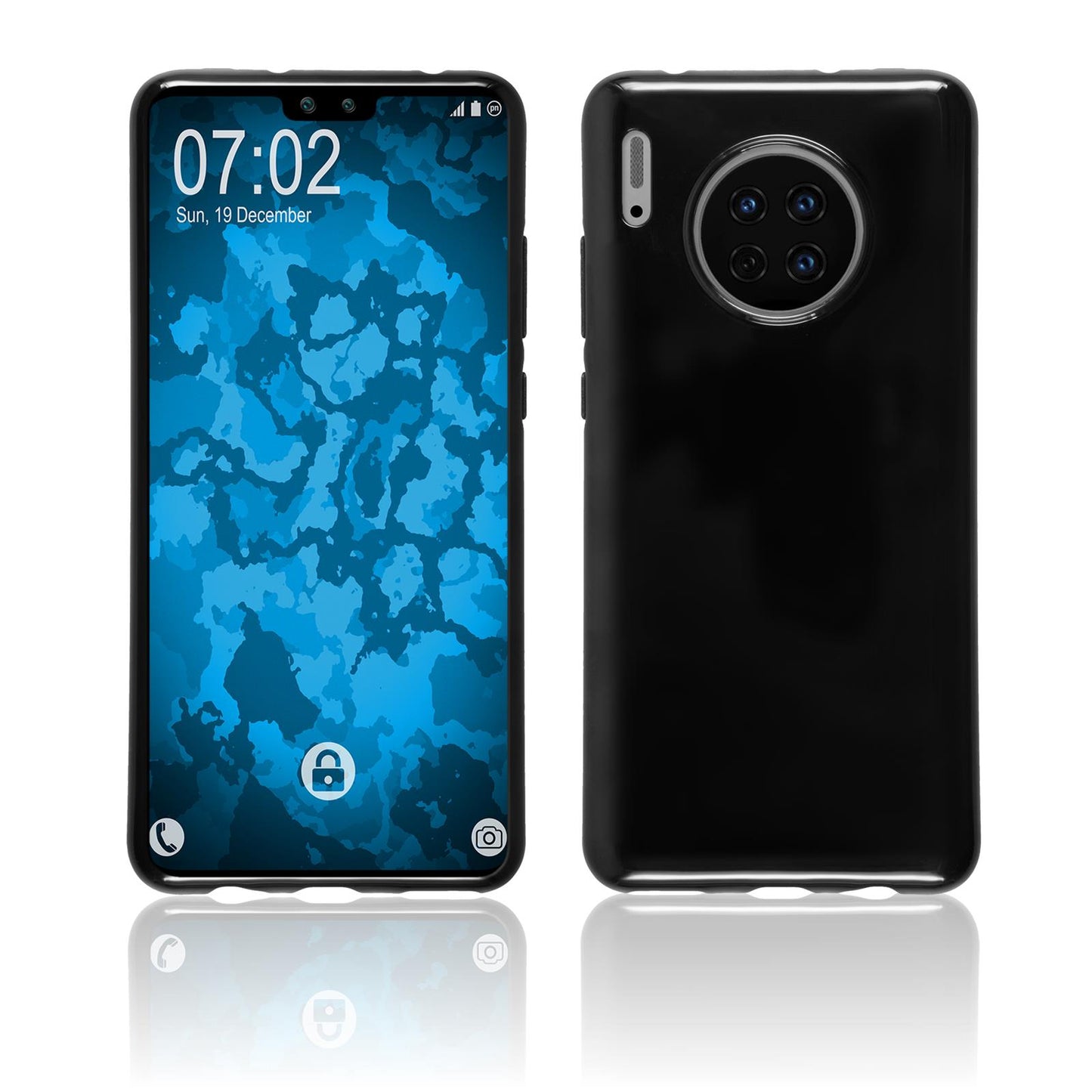 PhoneNatic Case kompatibel mit Huawei Mate 30 - schwarz Silikon Hülle Cover