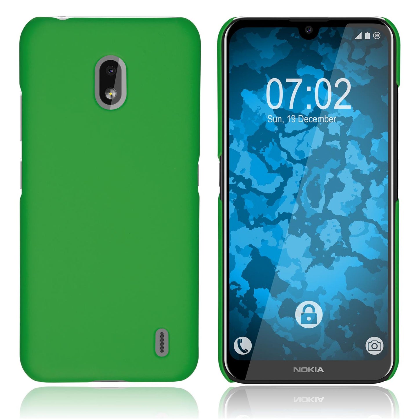 Hardcase für Nokia 2.2 gummiert grün
