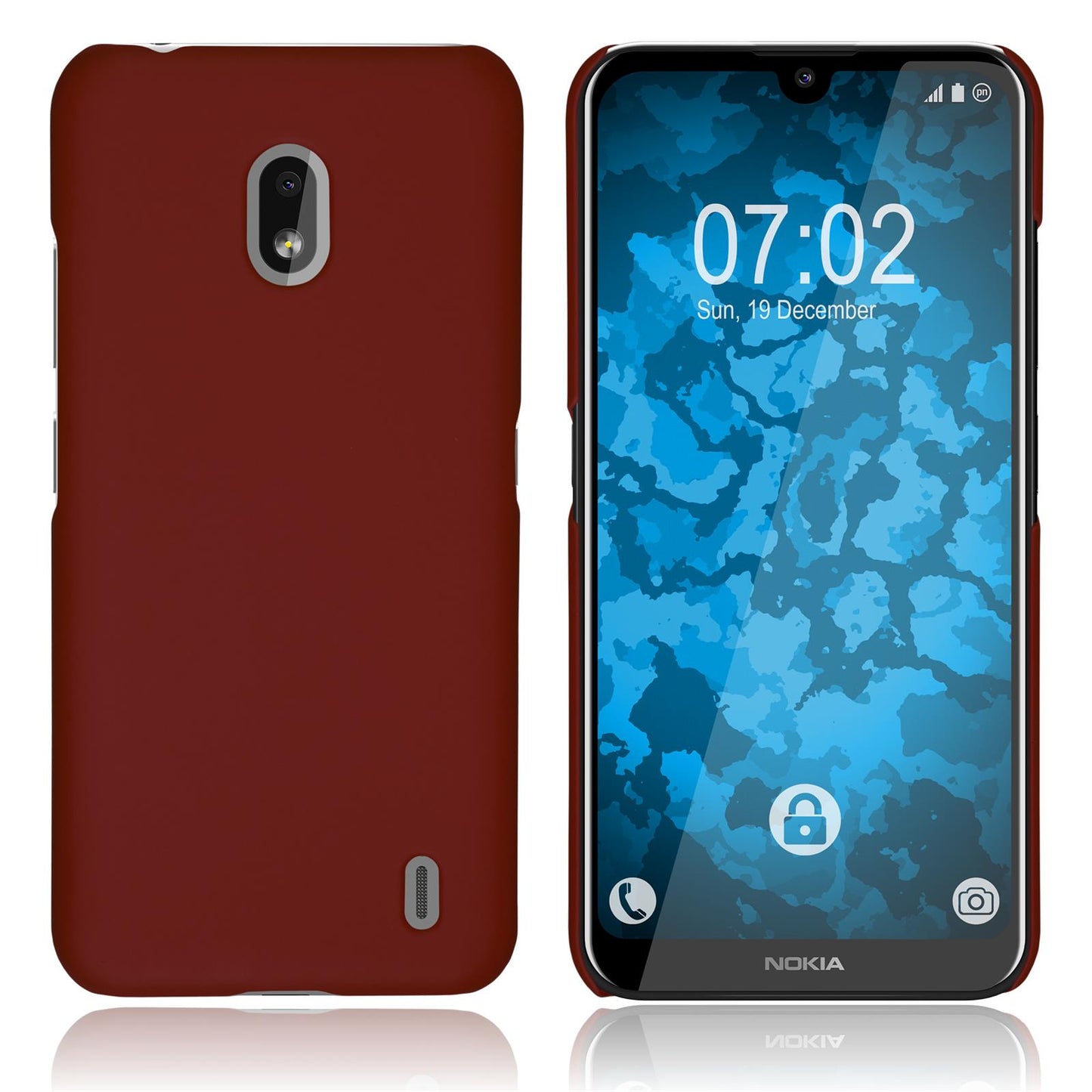 Hardcase für Nokia 2.2 gummiert rot
