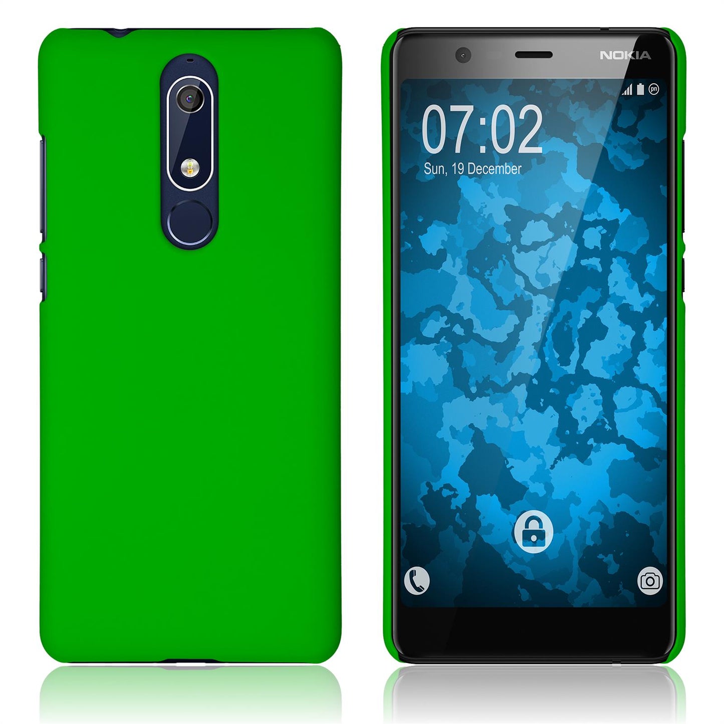 Hardcase für Nokia 5.1 gummiert grün