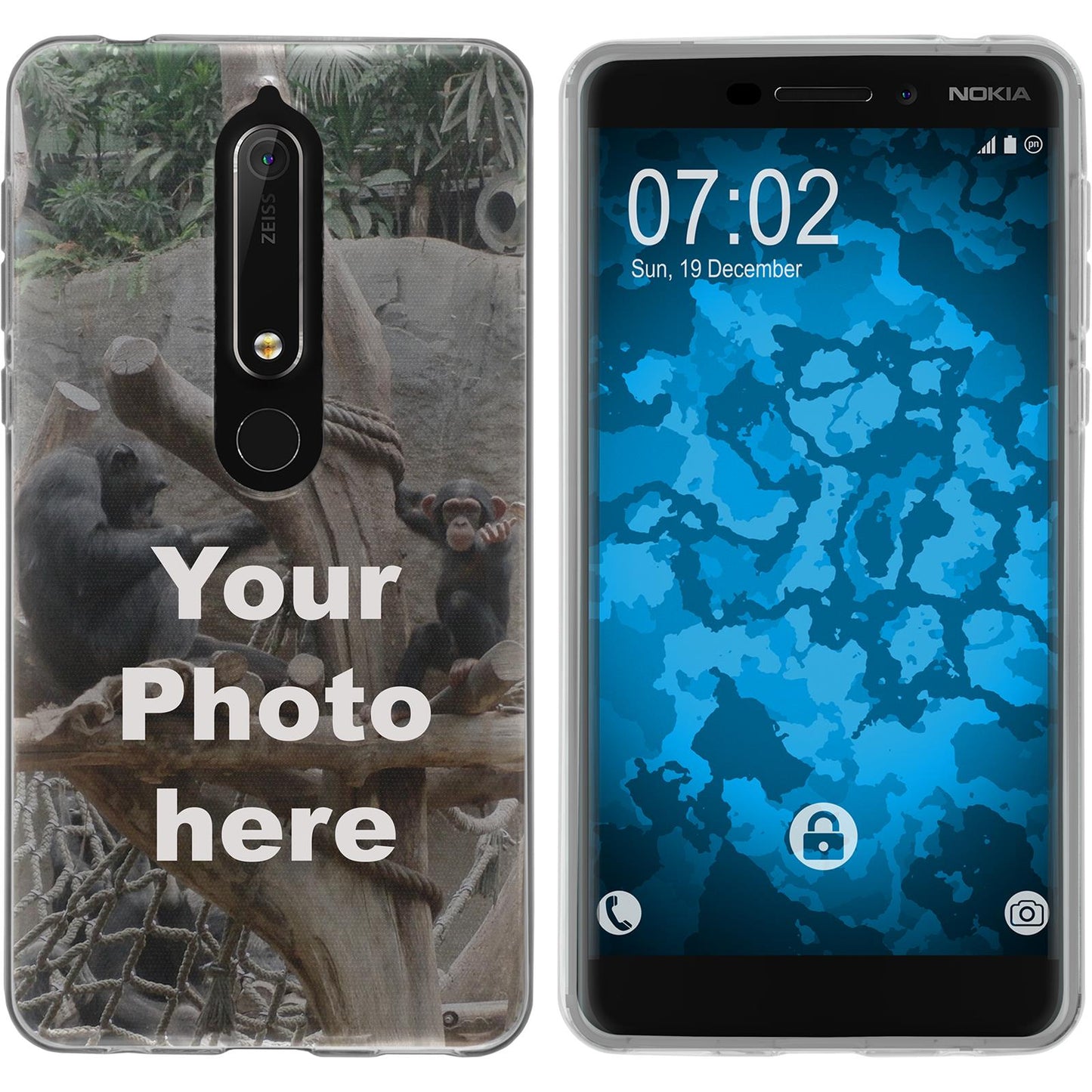 Nokia 6.1 (2018) Personalisierte Handyhülle clear zum selb