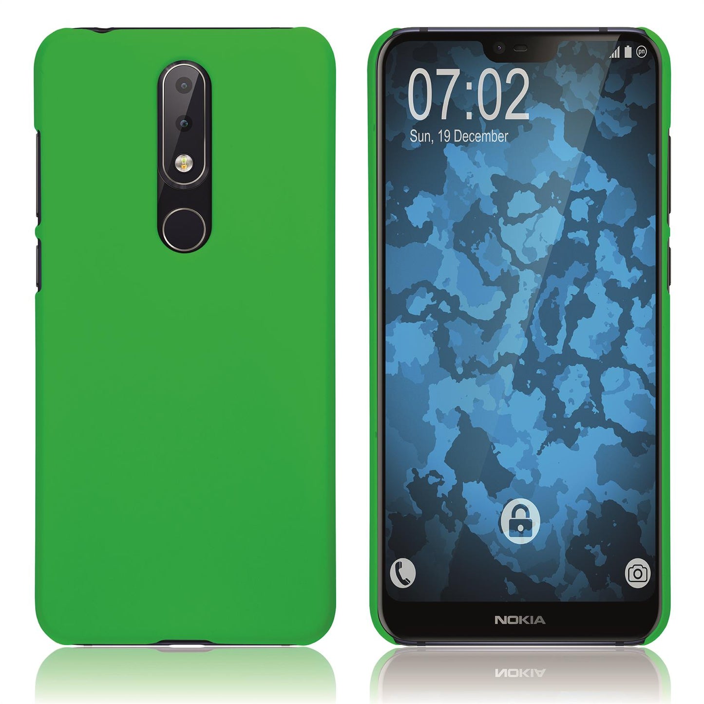 Hardcase für Nokia 6.1 Plus gummiert grün