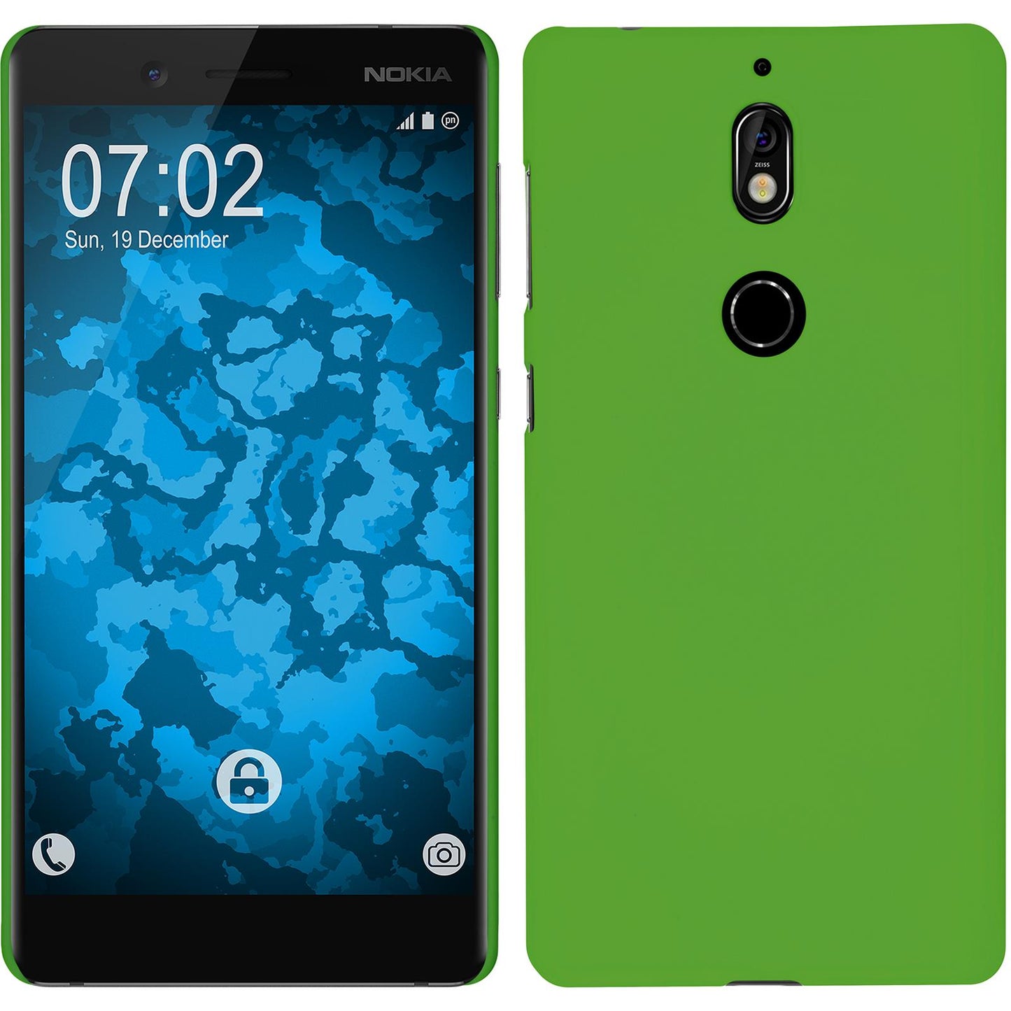 Hardcase für Nokia 7 gummiert grün
