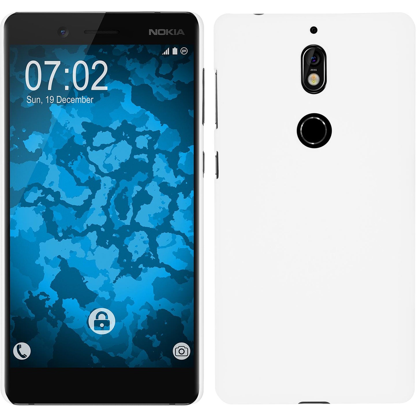 Hardcase für Nokia 7 gummiert weifl
